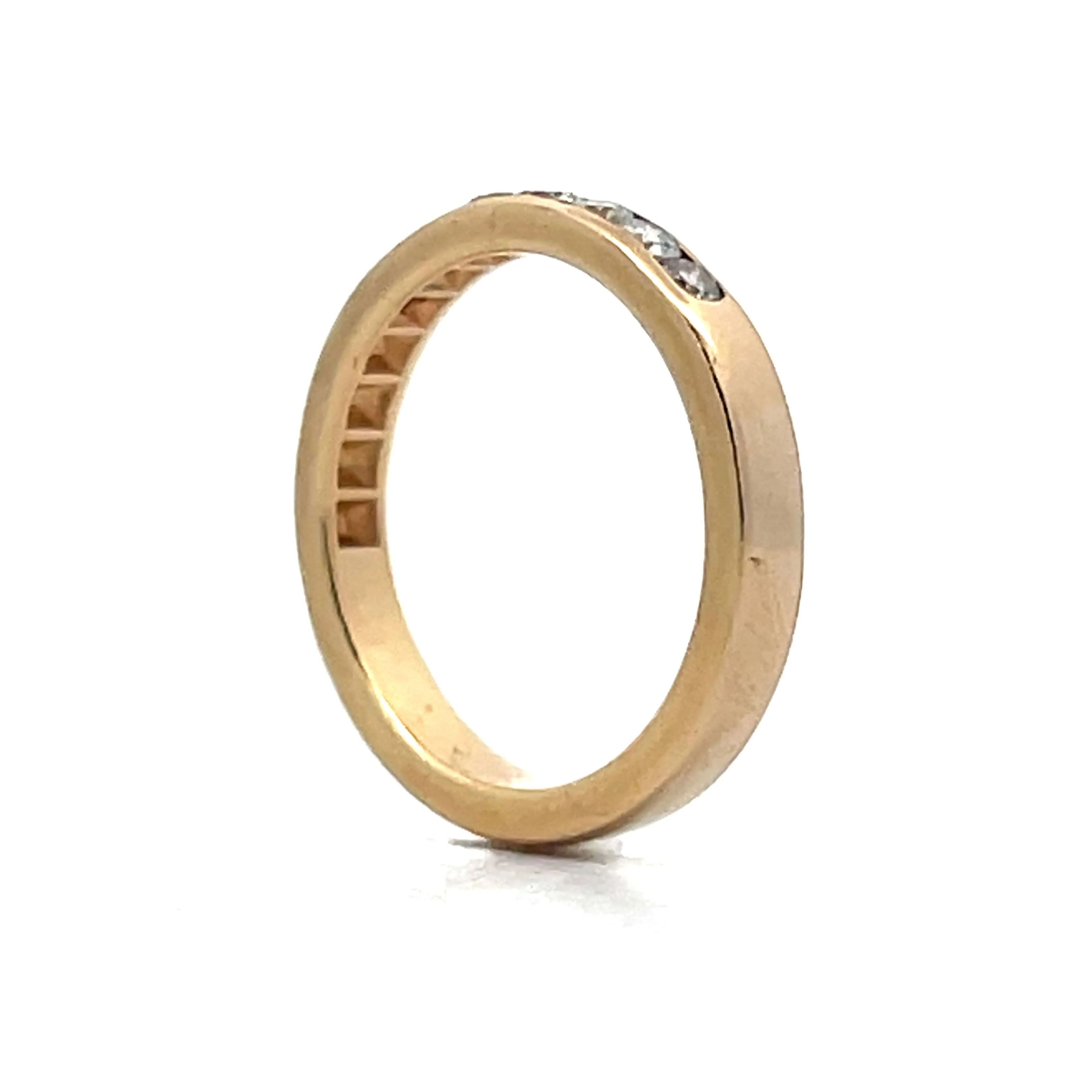 .17 Round Brilliant Diamond Wedding Band in 14k - Image 5