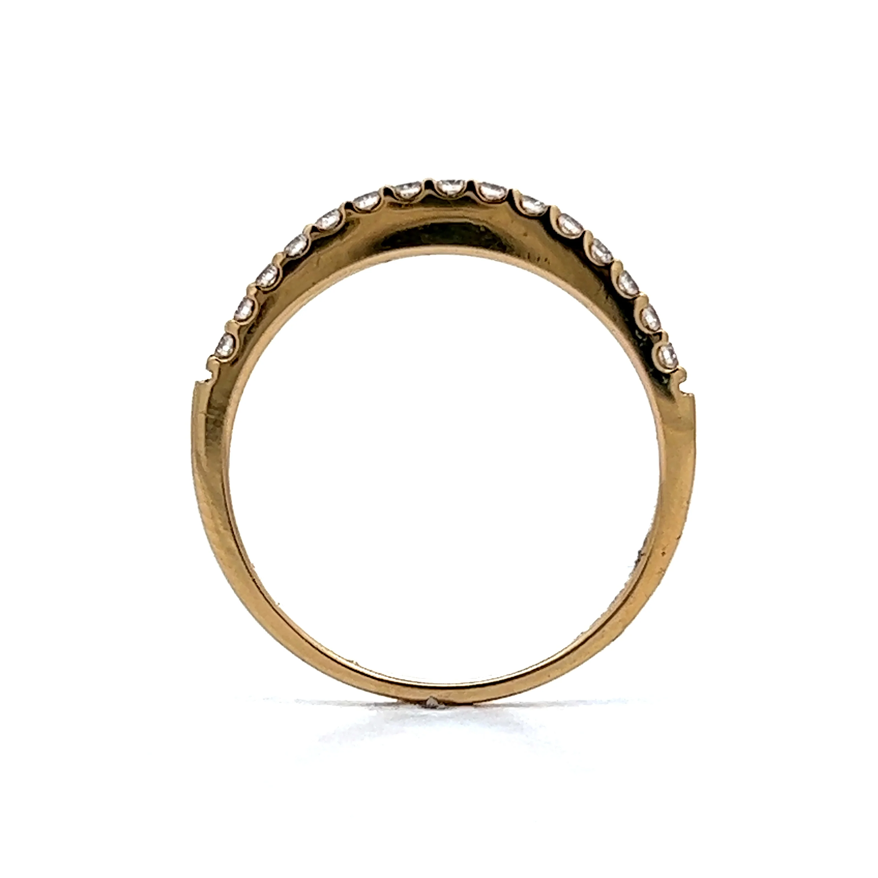 .17 Thin Diamond Wedding Band in 14k Yellow Gold - Image 4