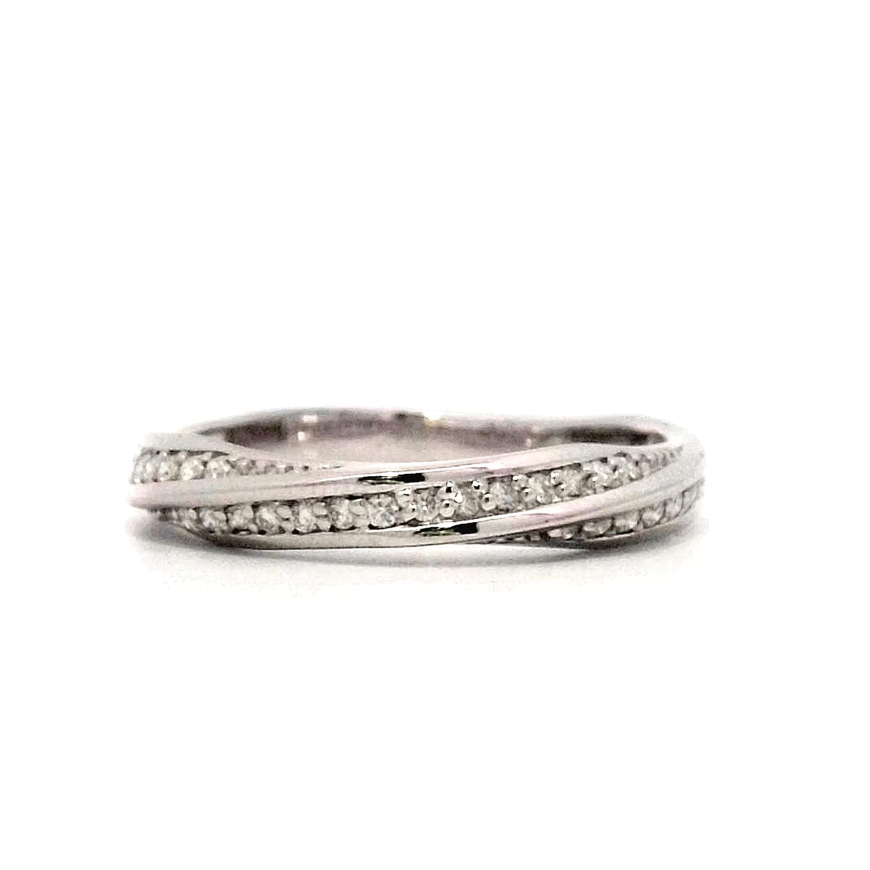 .18 Diamond Stacking Band in 18k White Gold