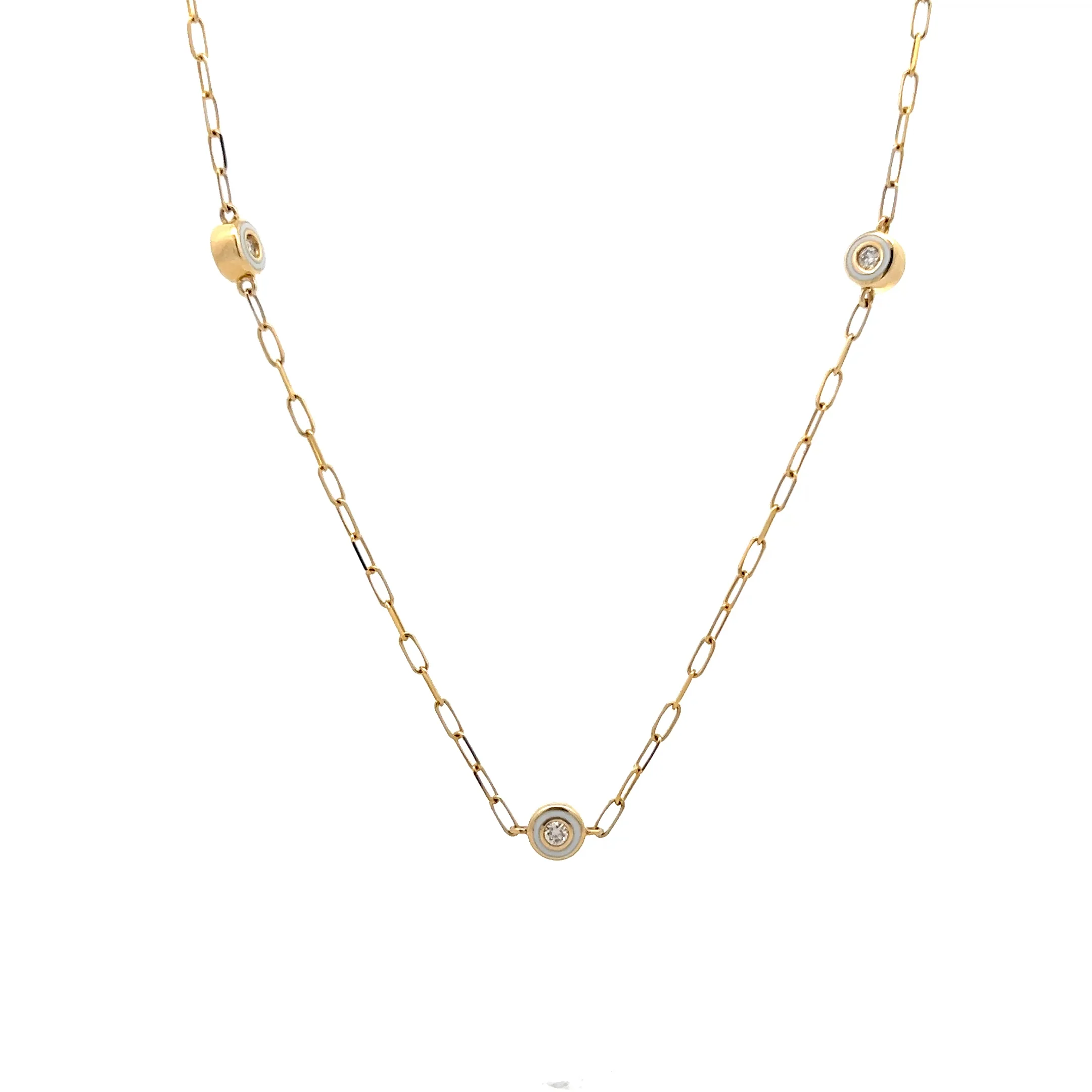.18 Diamonds by the Yard Necklace in 14k Yellow Gold