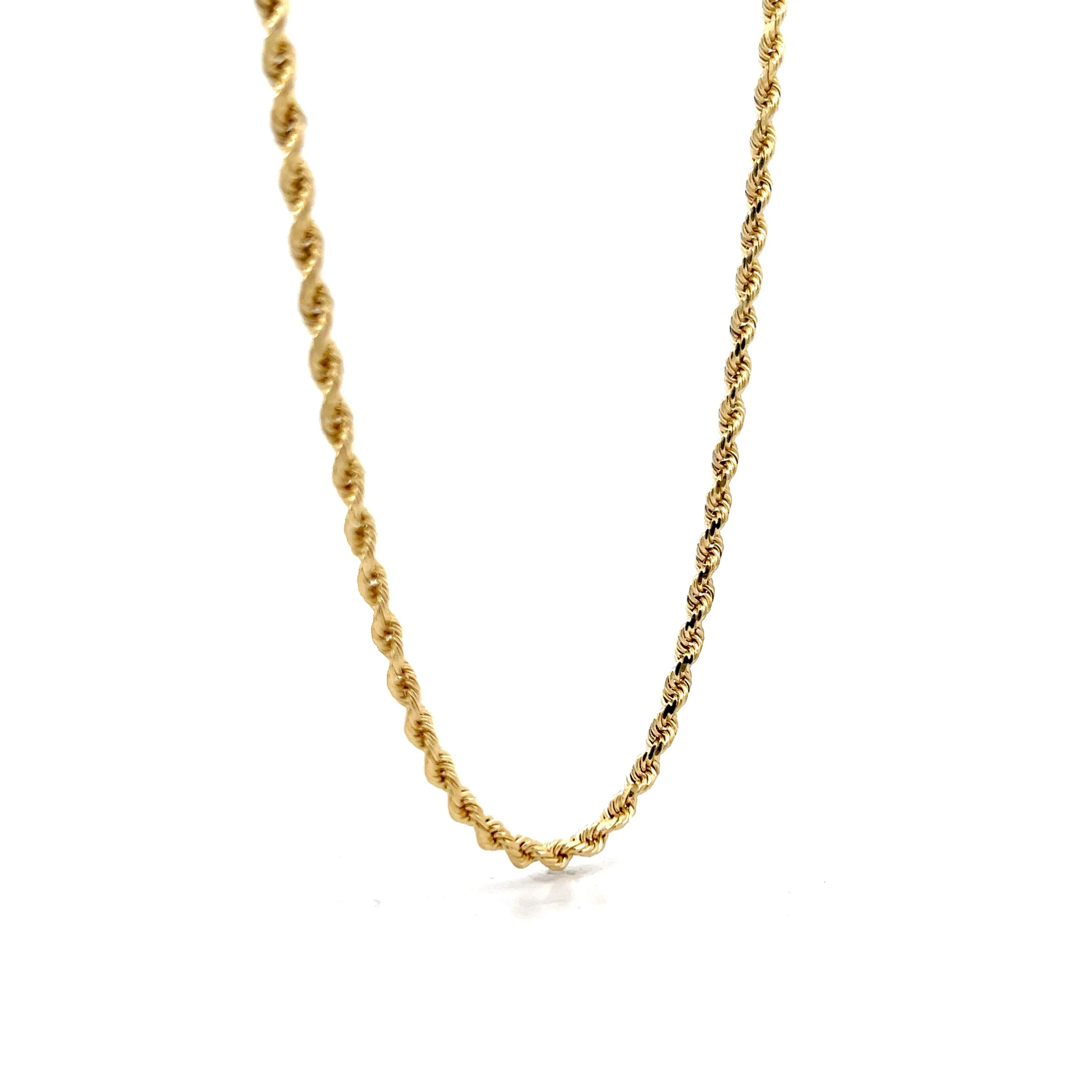 18 Inch Braided Chain Necklace in 14k Yellow Gold - Image 3