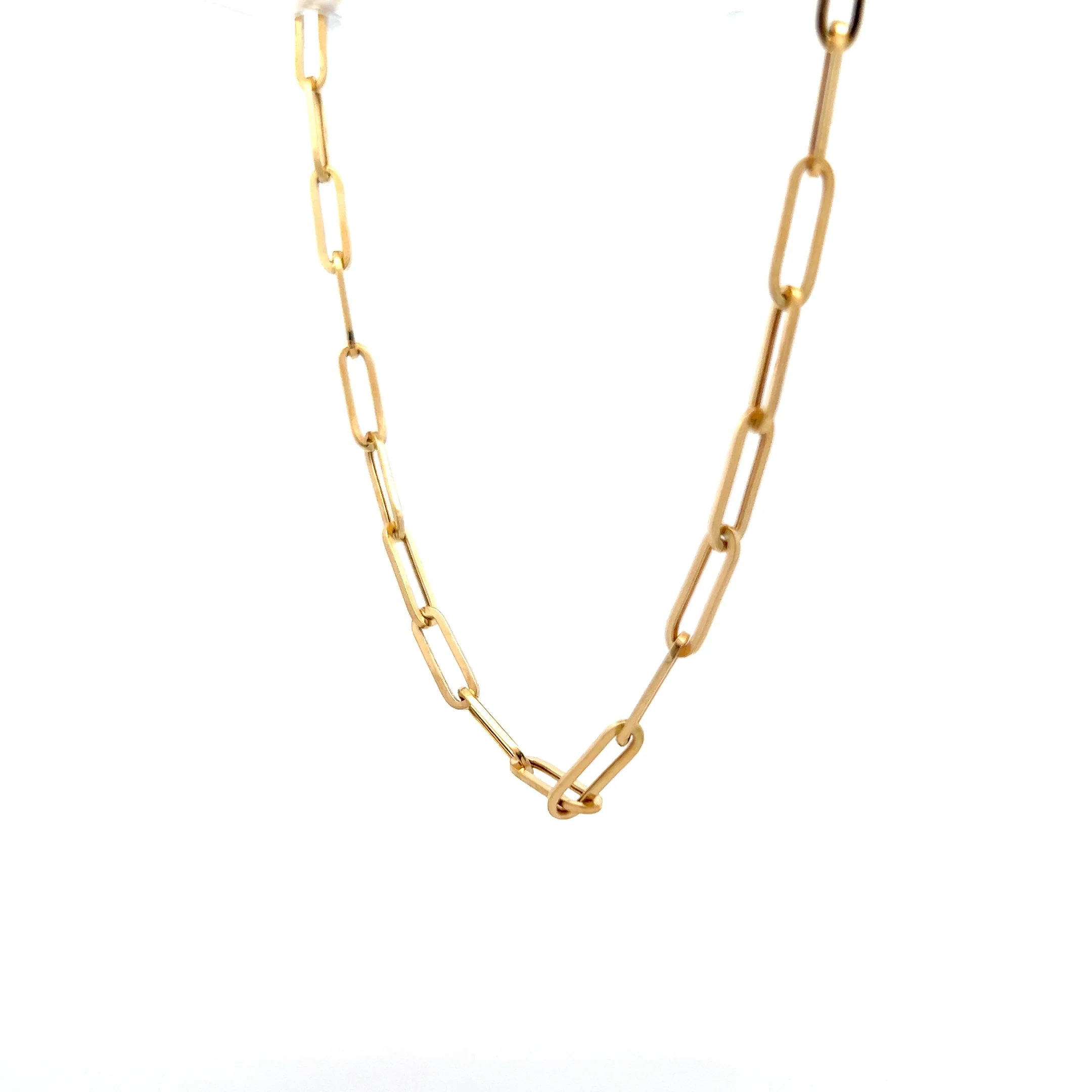 18" Paperclip Chain Necklace in 18k Yellow Gold - Image 2