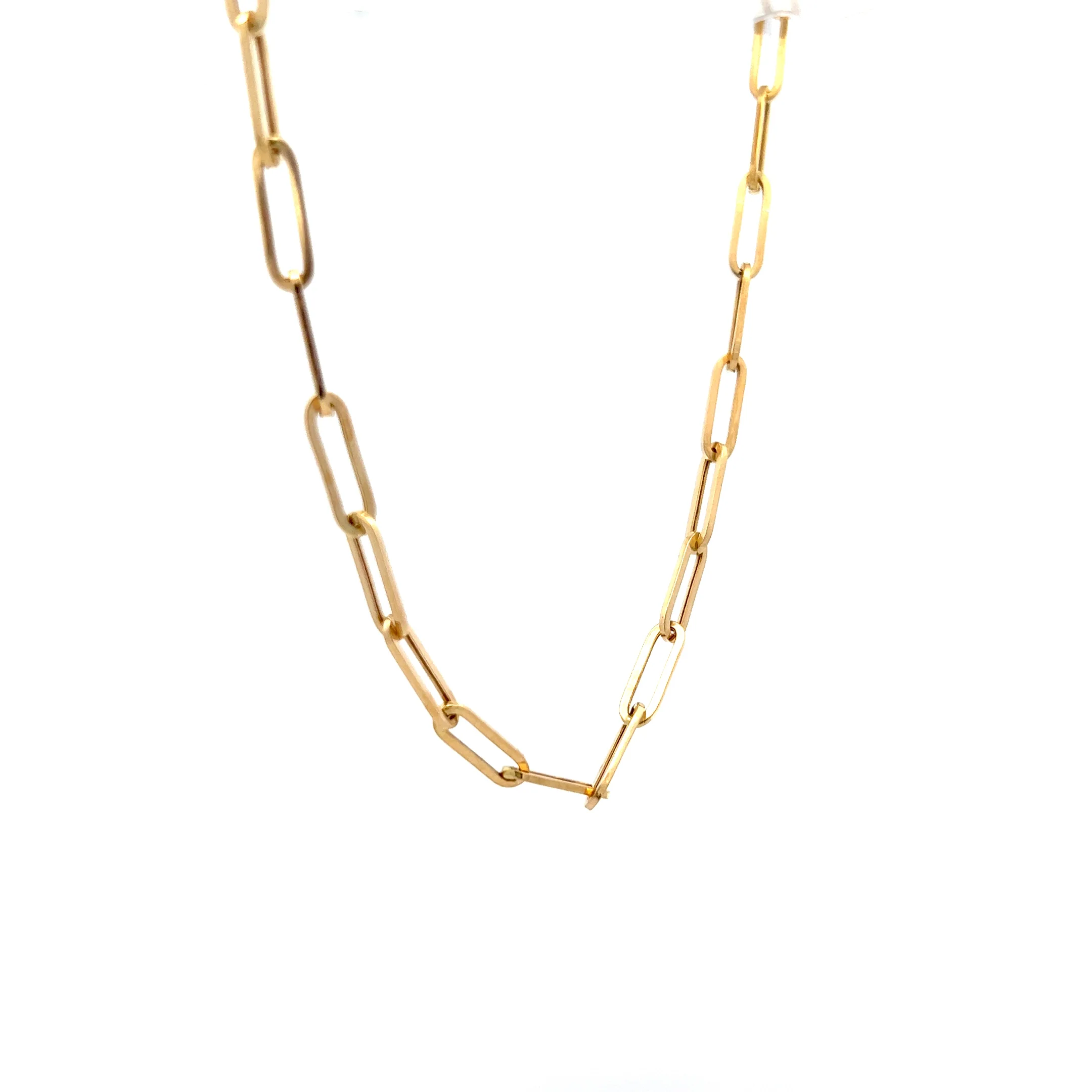 18" Paperclip Chain Necklace in 18k Yellow Gold - Image 3