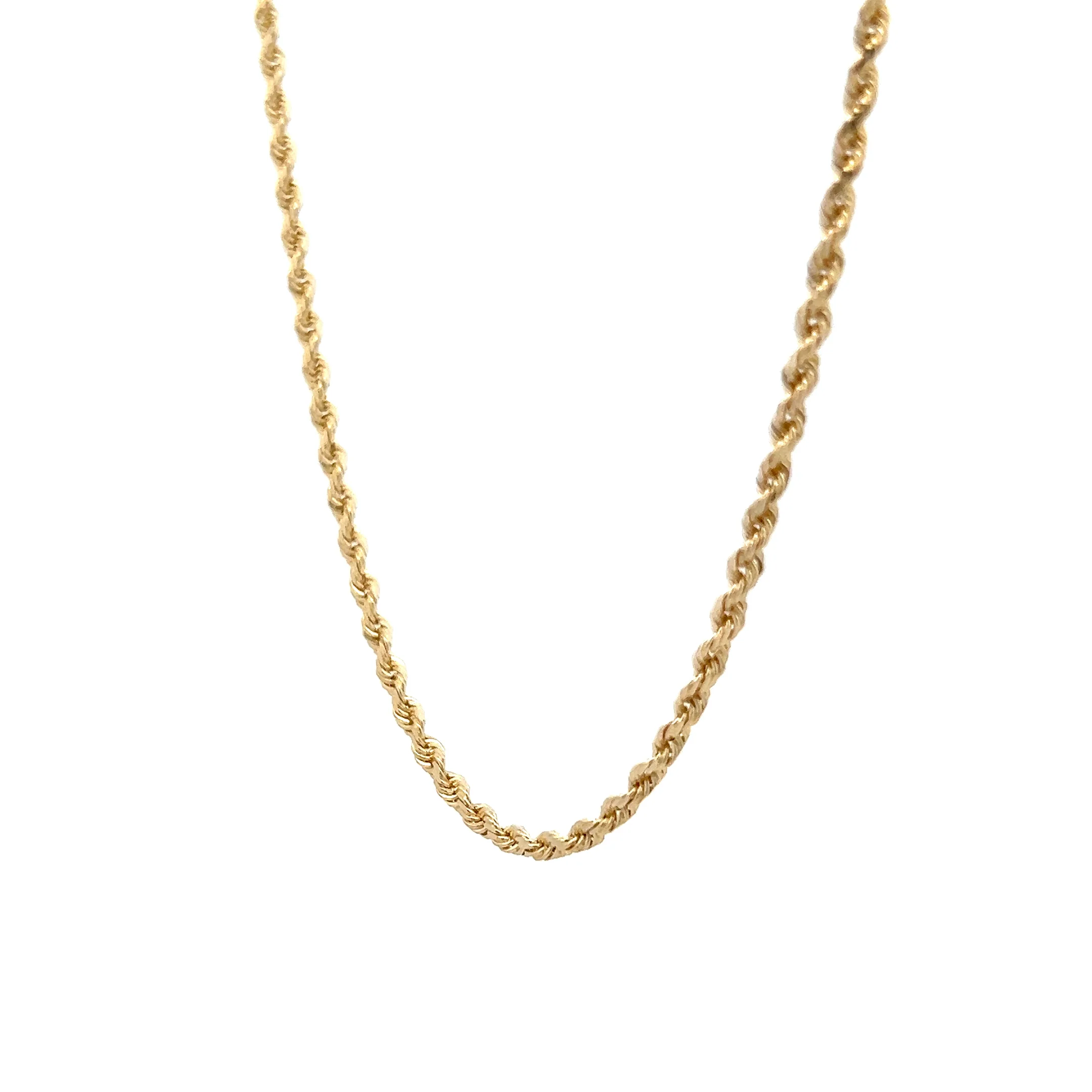 18" Twisted Rope Chain Necklace in 14k Yellow Gold - Image 2