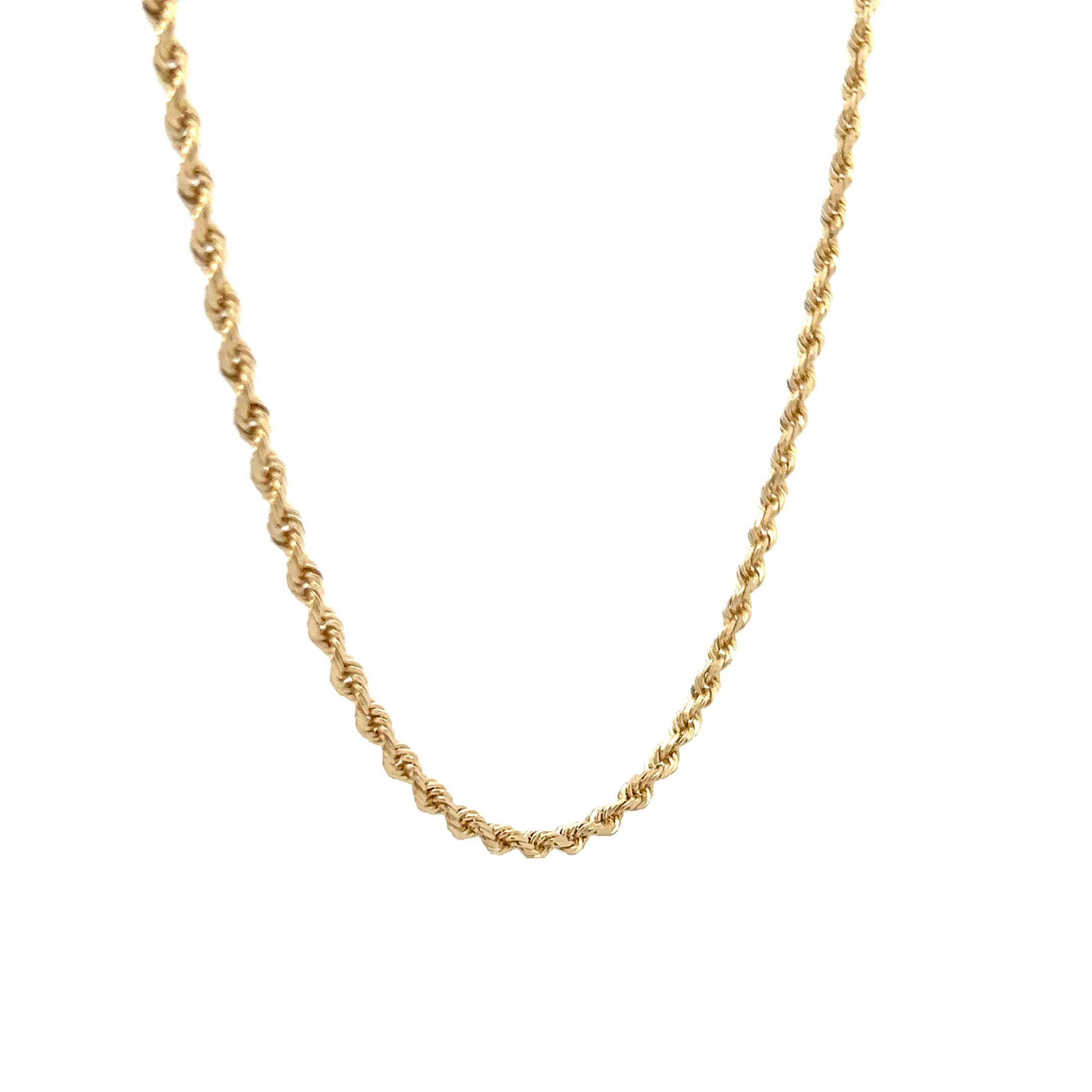 18" Twisted Rope Chain Necklace in 14k Yellow Gold - Image 3