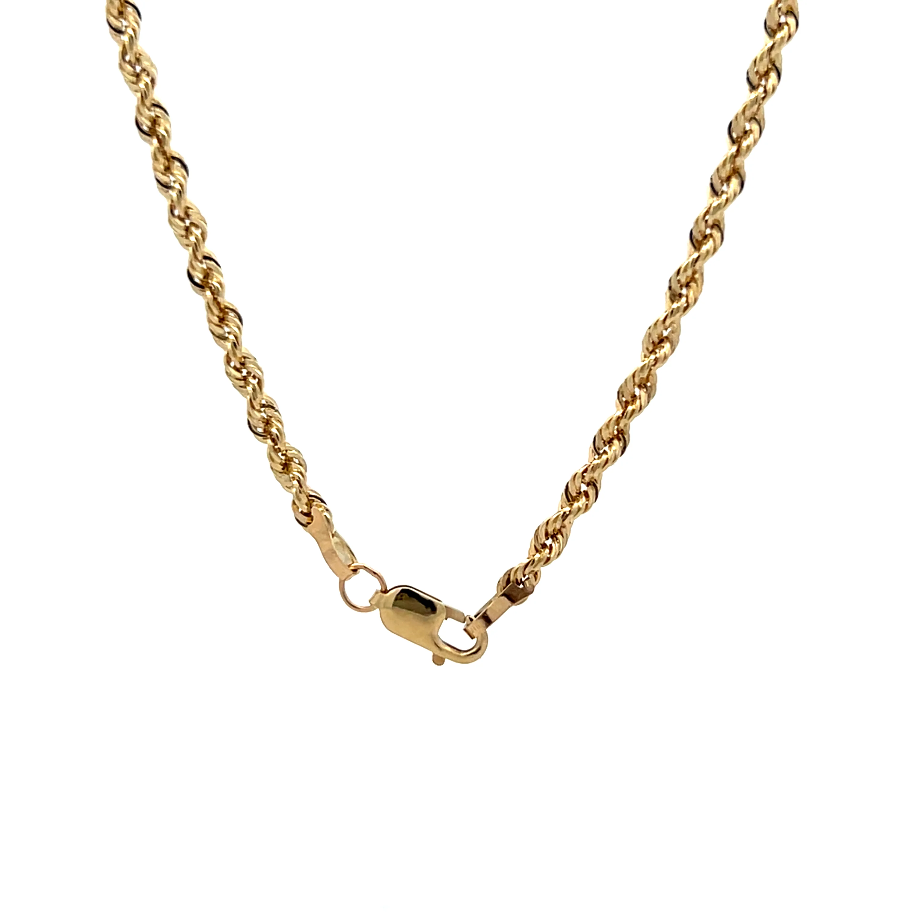 18" Twisted Woven Link Necklace in 14k Yellow Gold - Image 4