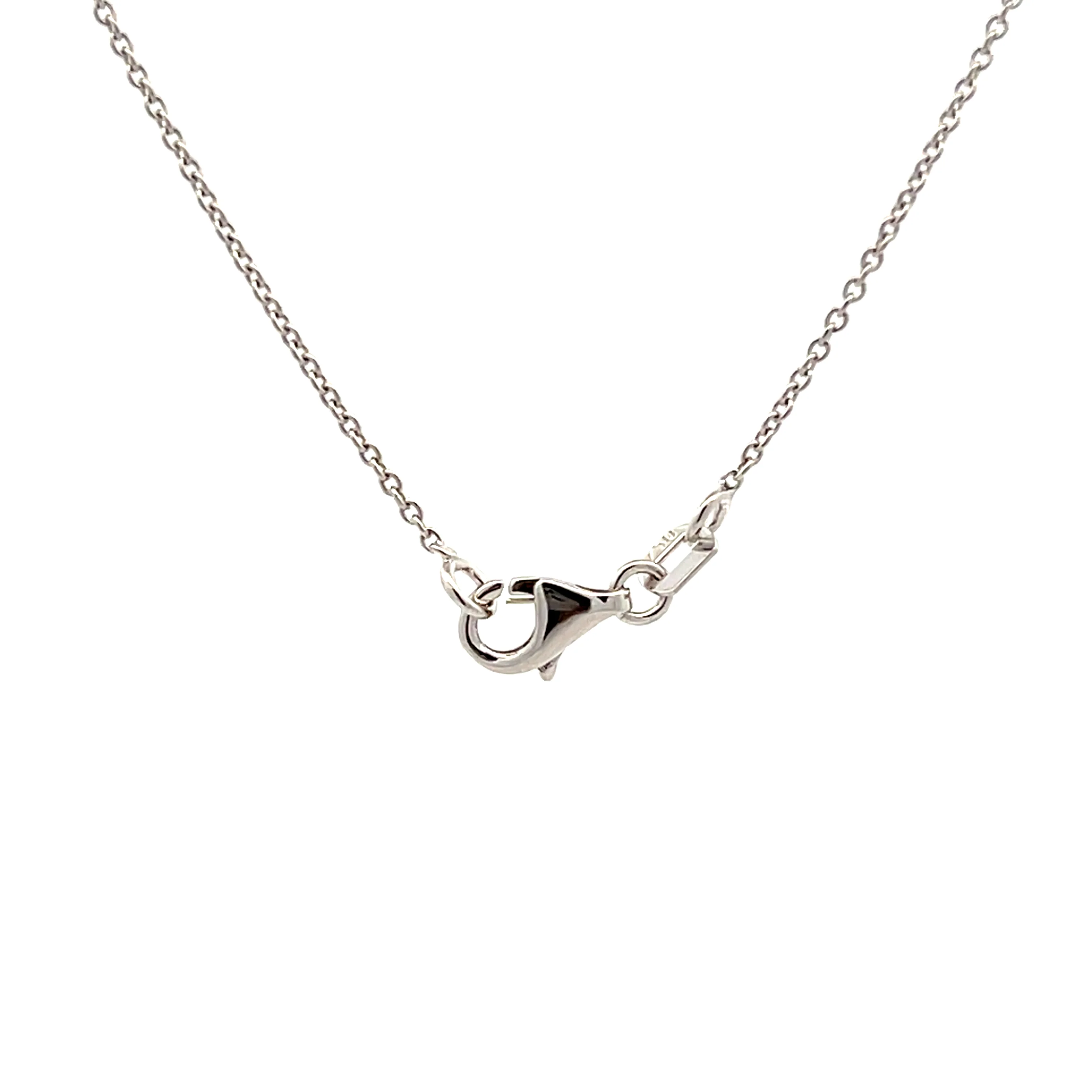 .18 V Shaped Bar Pendant Necklace in 18k White Gold - Image 4