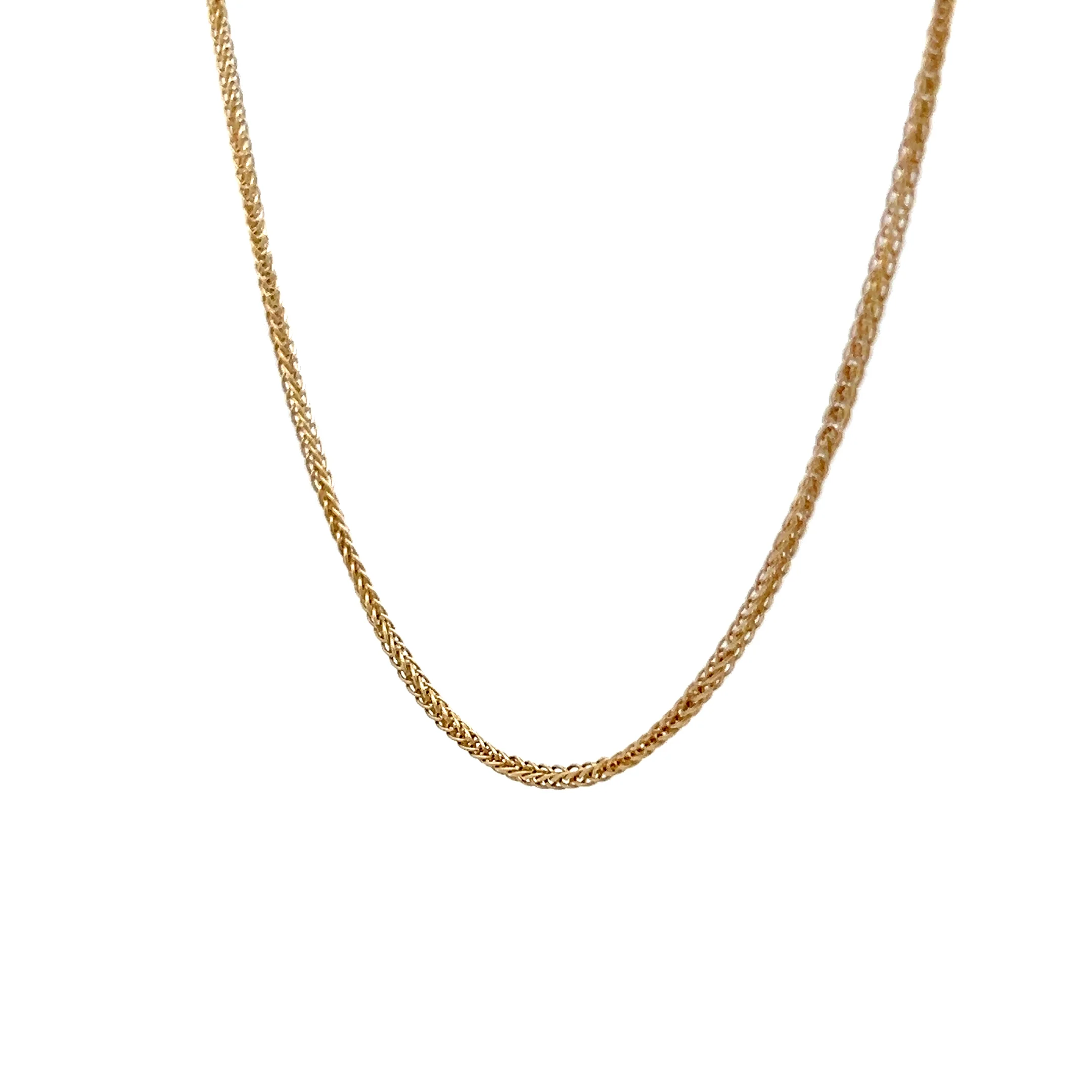 18" Wheat Chain Necklace in 18k Yellow Gold - Image 2