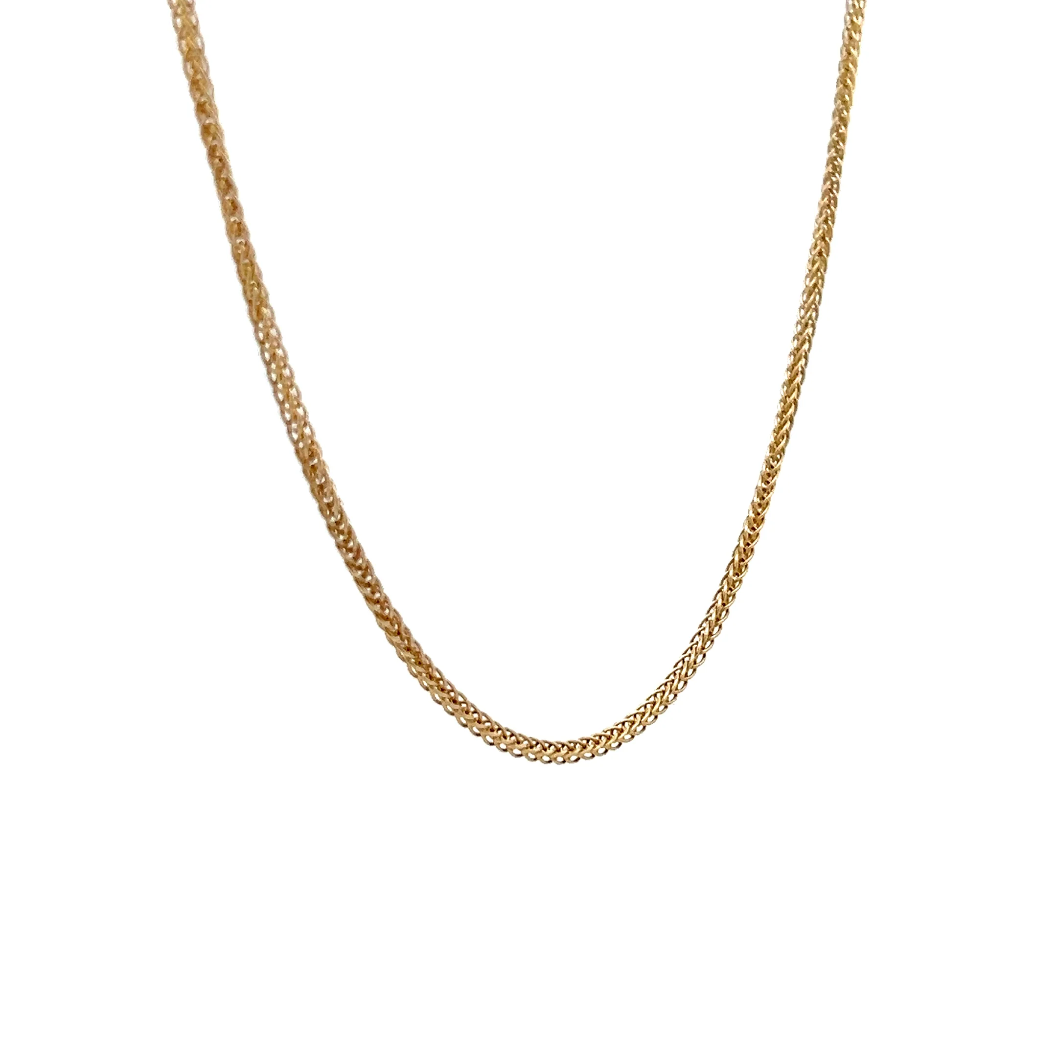 18" Wheat Chain Necklace in 18k Yellow Gold - Image 3