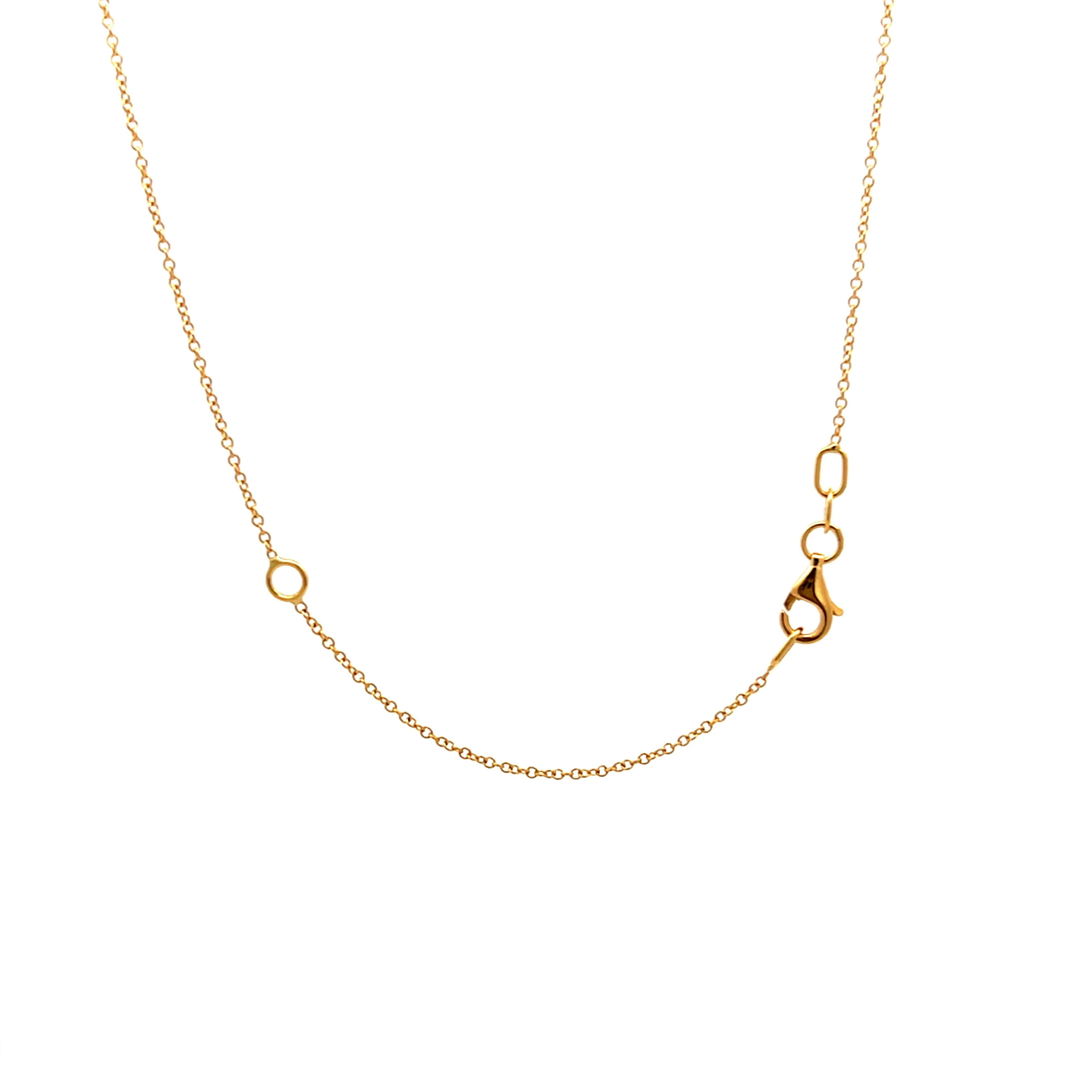 .19 Baguette & Round Diamond Pendant Necklace in 14k - Image 4