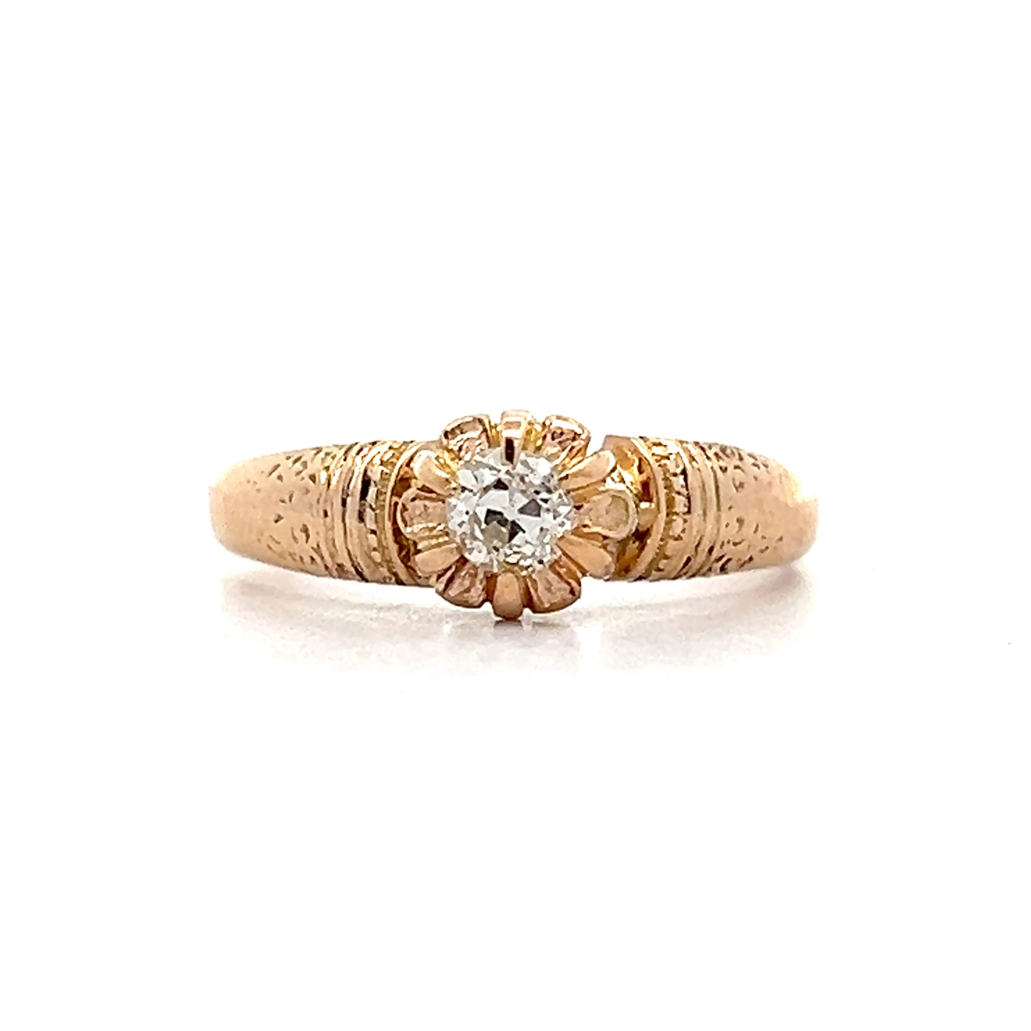.19 Vintage Victorian Diamond Engagement Ring in 14k