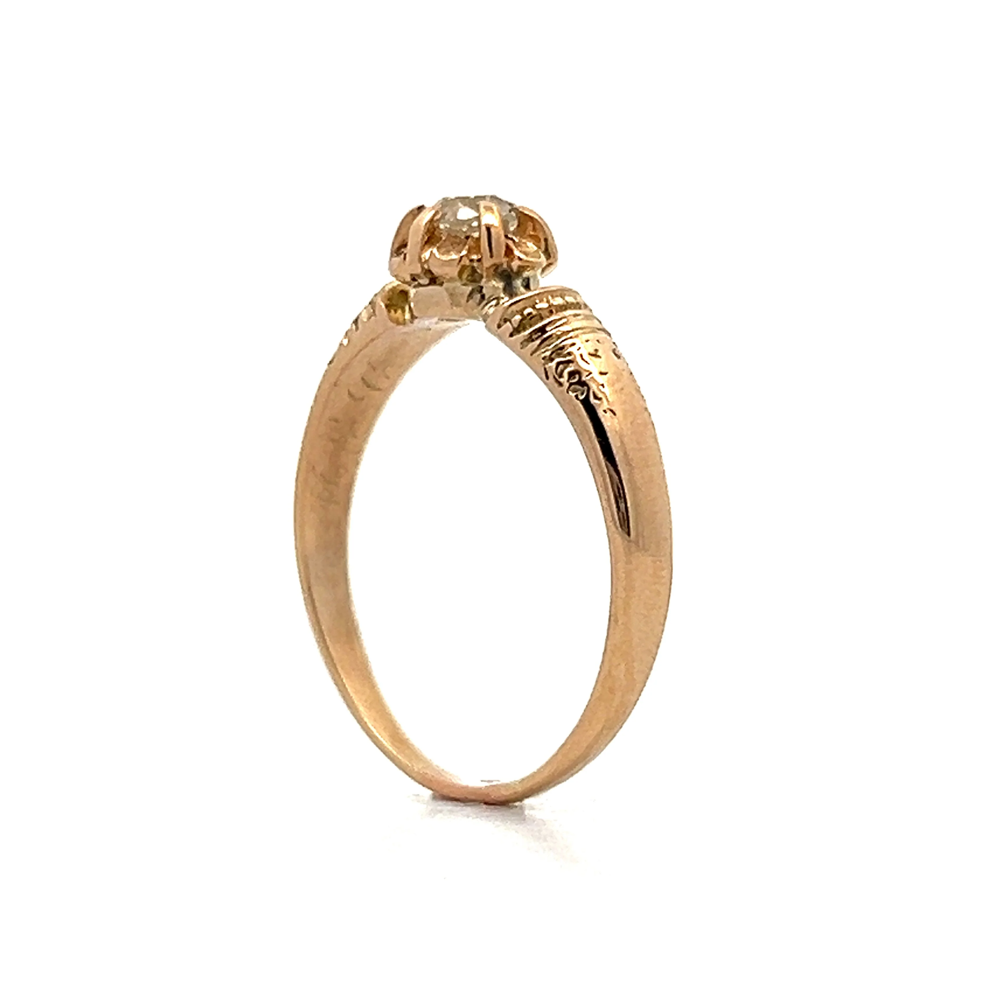 .19 Vintage Victorian Diamond Engagement Ring in 14k - Image 5