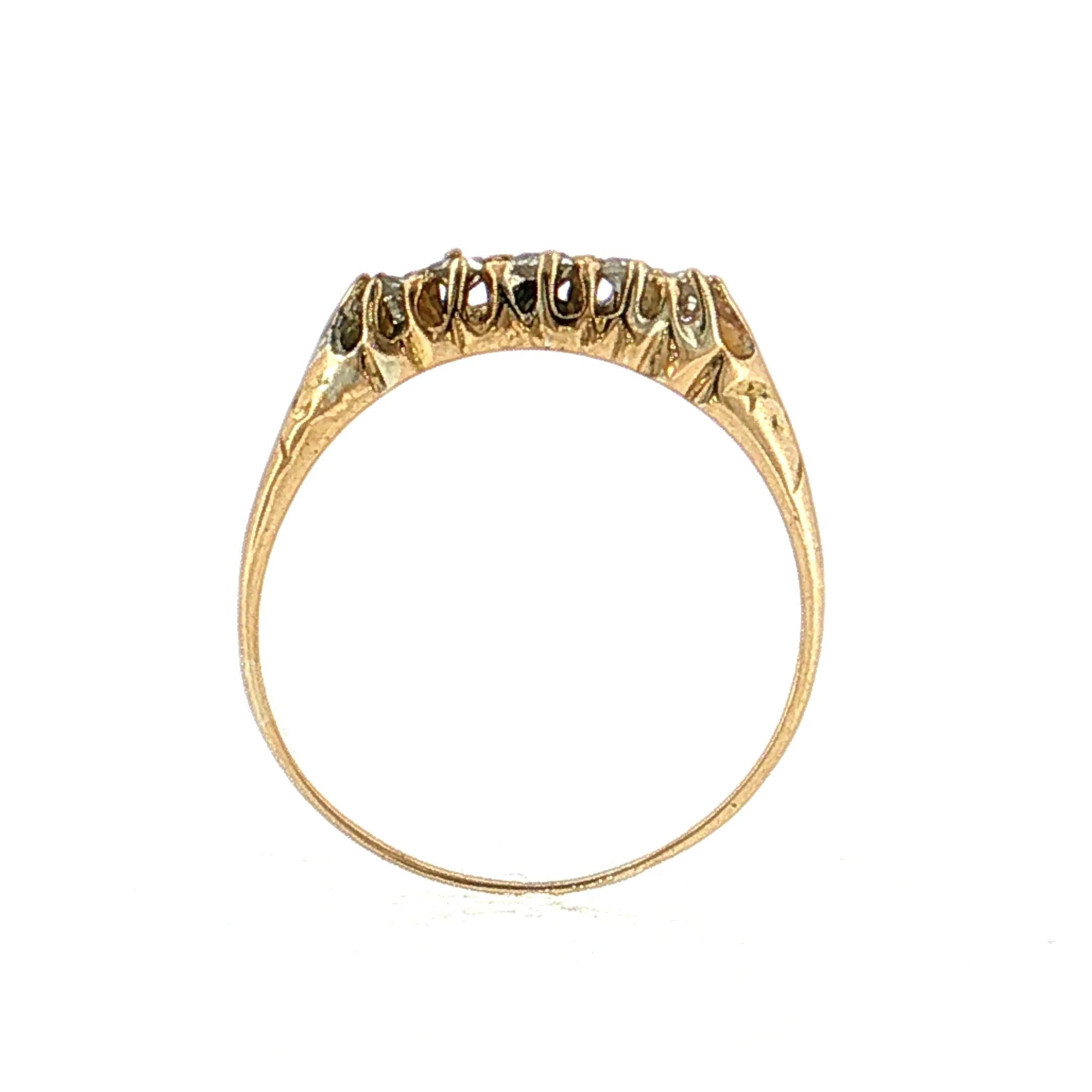 .19 Vintage Victorian Diamond Stacking Ring 18k - Image 4