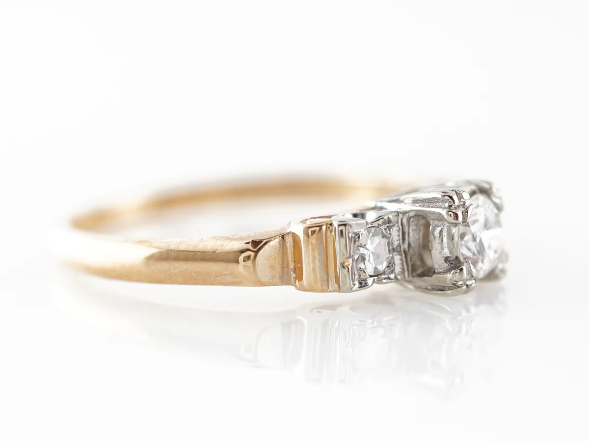1940's Round Brilliant Cut Diamond Engagement Ring - Image 3