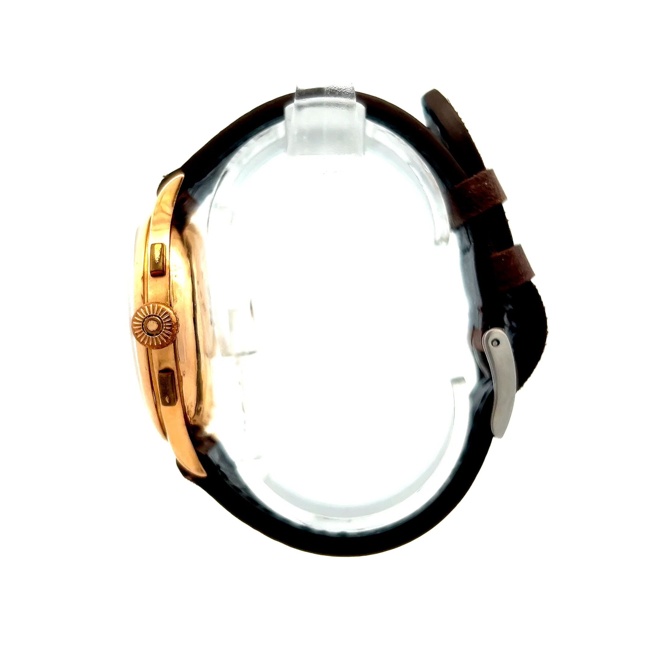 1960s Chronographe Suisse Delrio 39mm 18k Rose Gold - Image 2