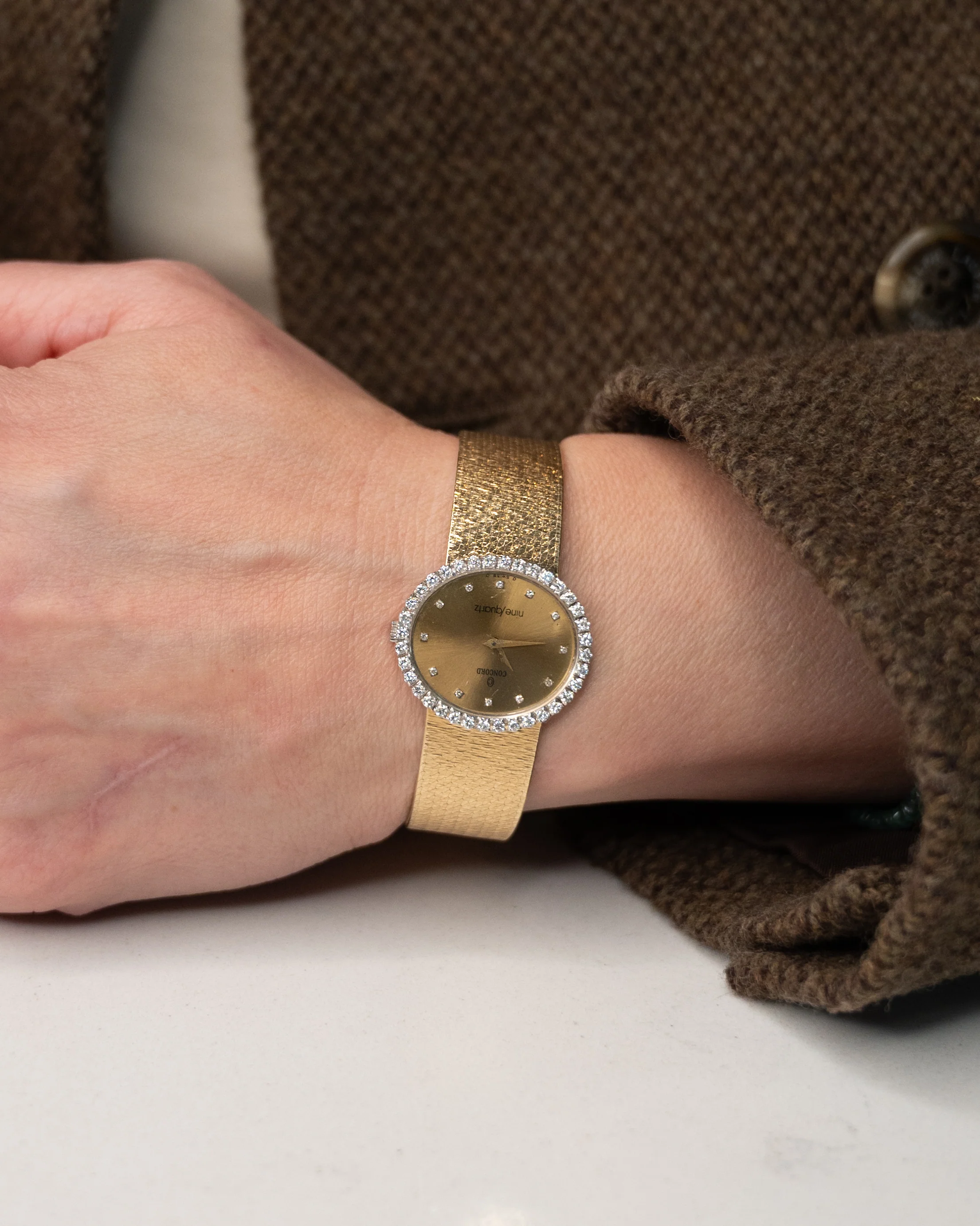 1990's Concord Model Nine Ladies Watch 14k - Image 6