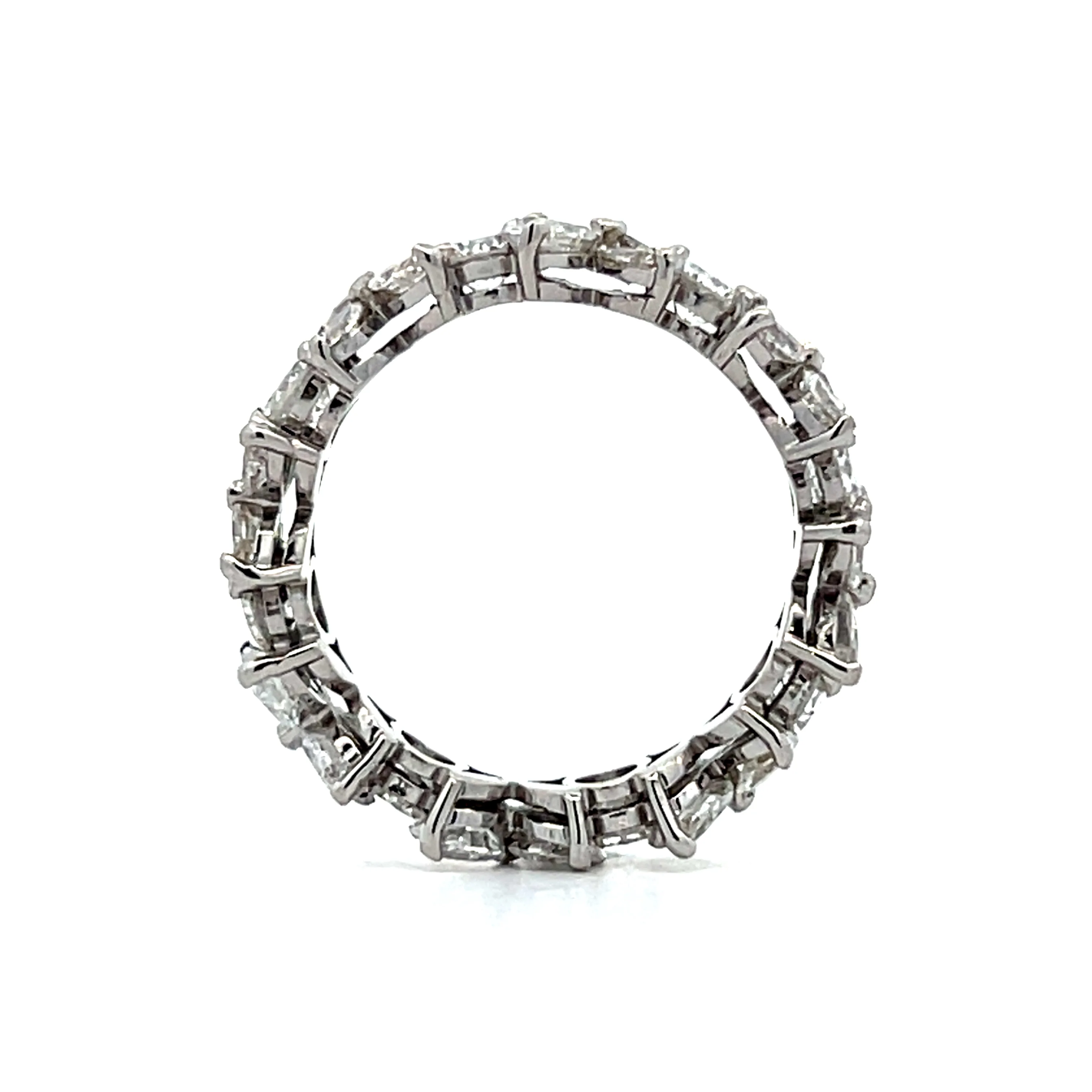 2.00 Marquise & Round Diamond Eternity Band Platinum - Image 5