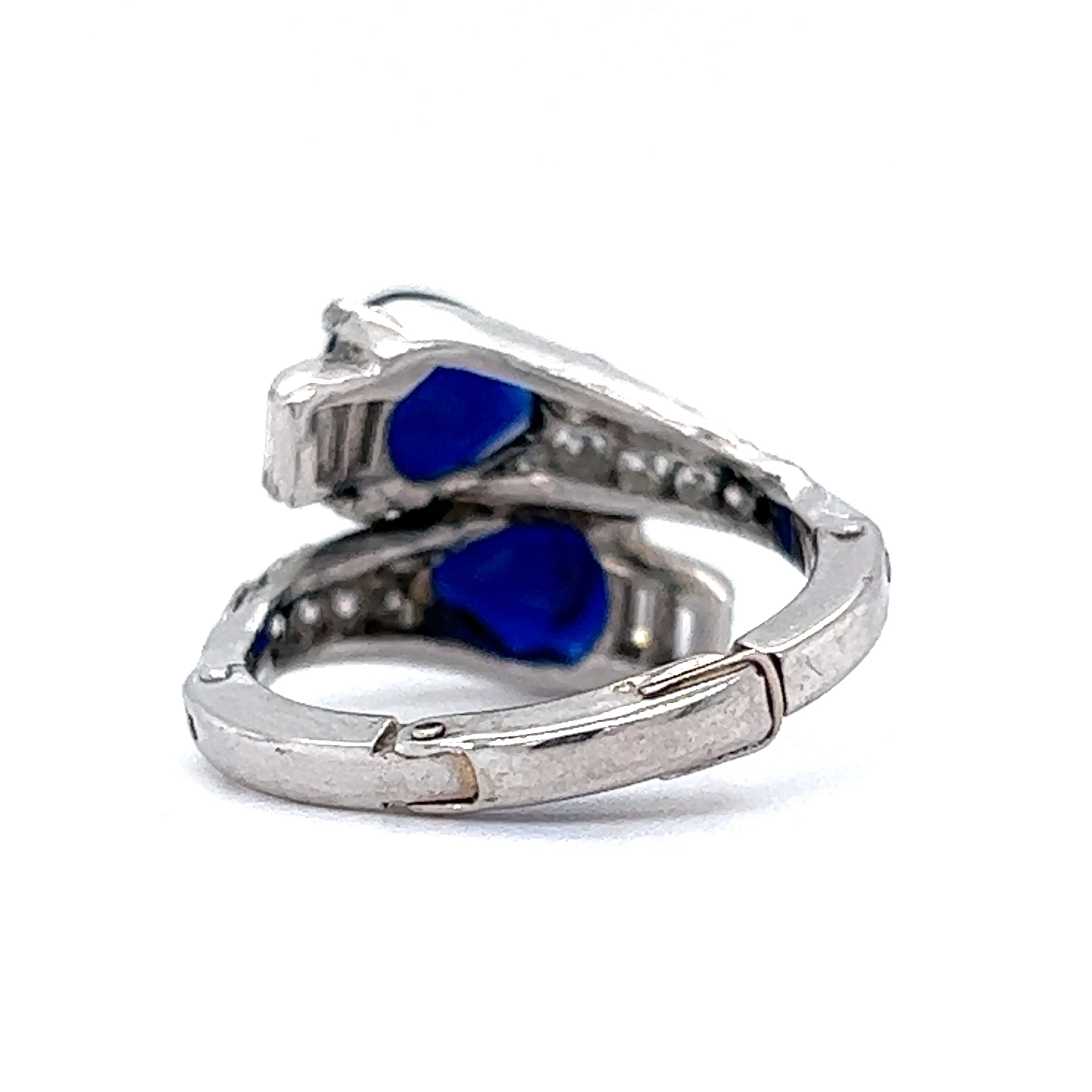 2.00 Pear Cut Sapphire & Diamond Ring in Platinum - Image 4