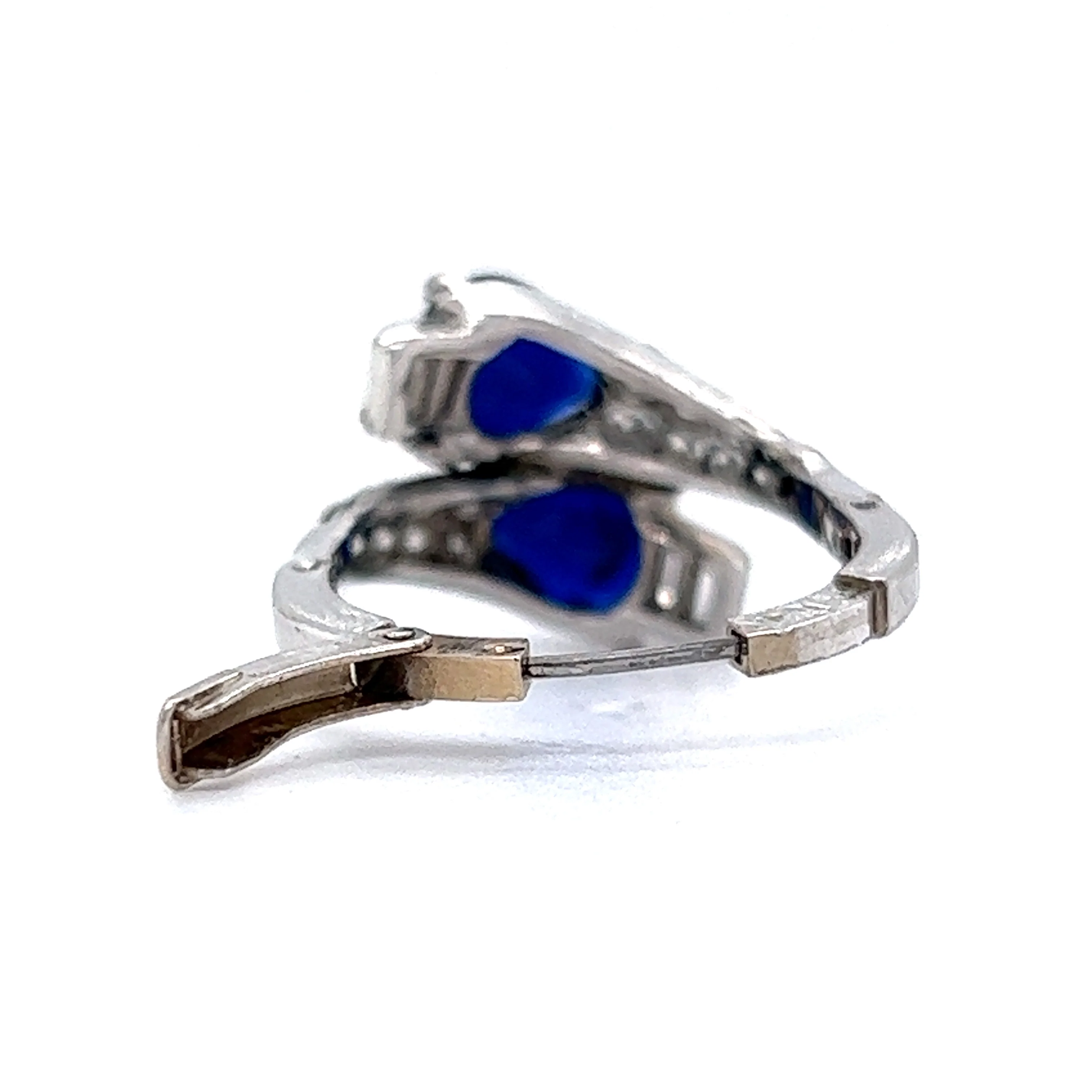 2.00 Pear Cut Sapphire & Diamond Ring in Platinum - Image 5