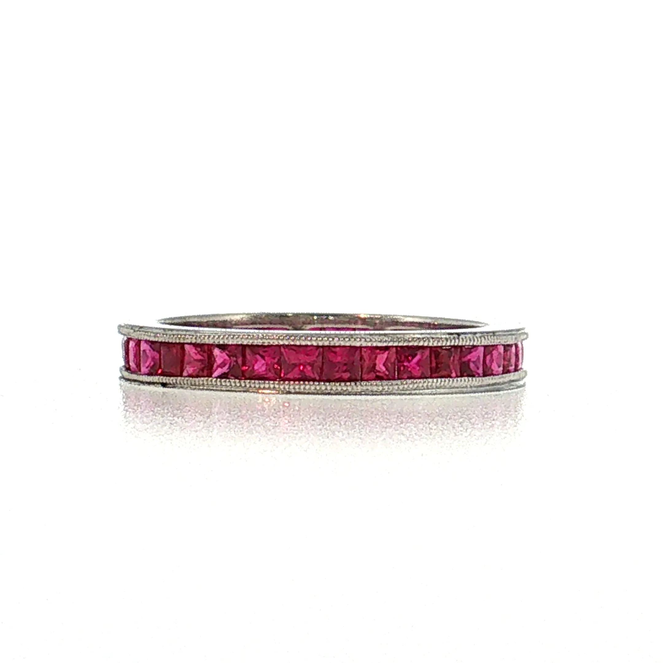 2.00 Ruby Eternity Wedding Band Platinum - Image 2