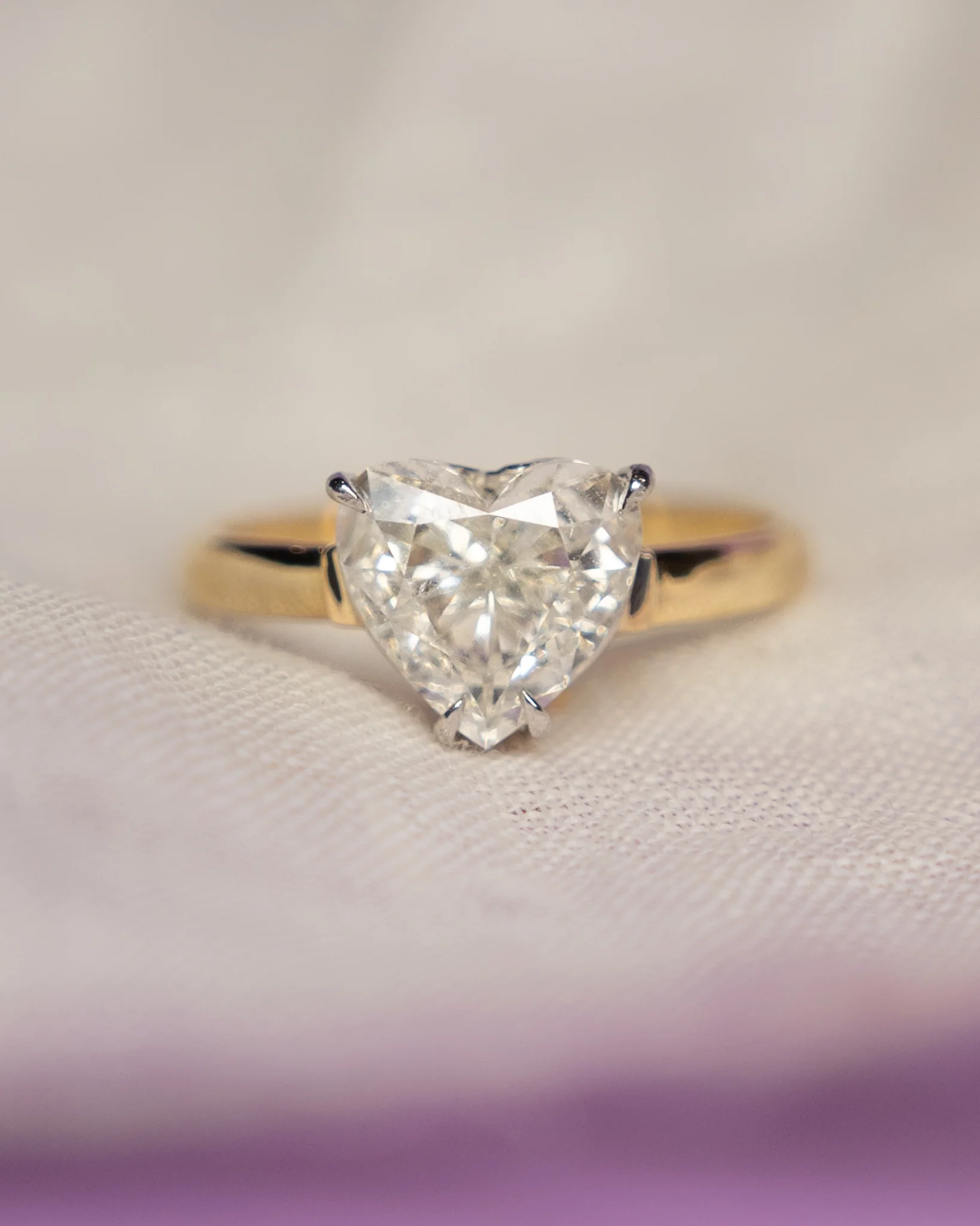 2.01 Heart Shaped Diamond Engagement Ring in 14k - Image 6
