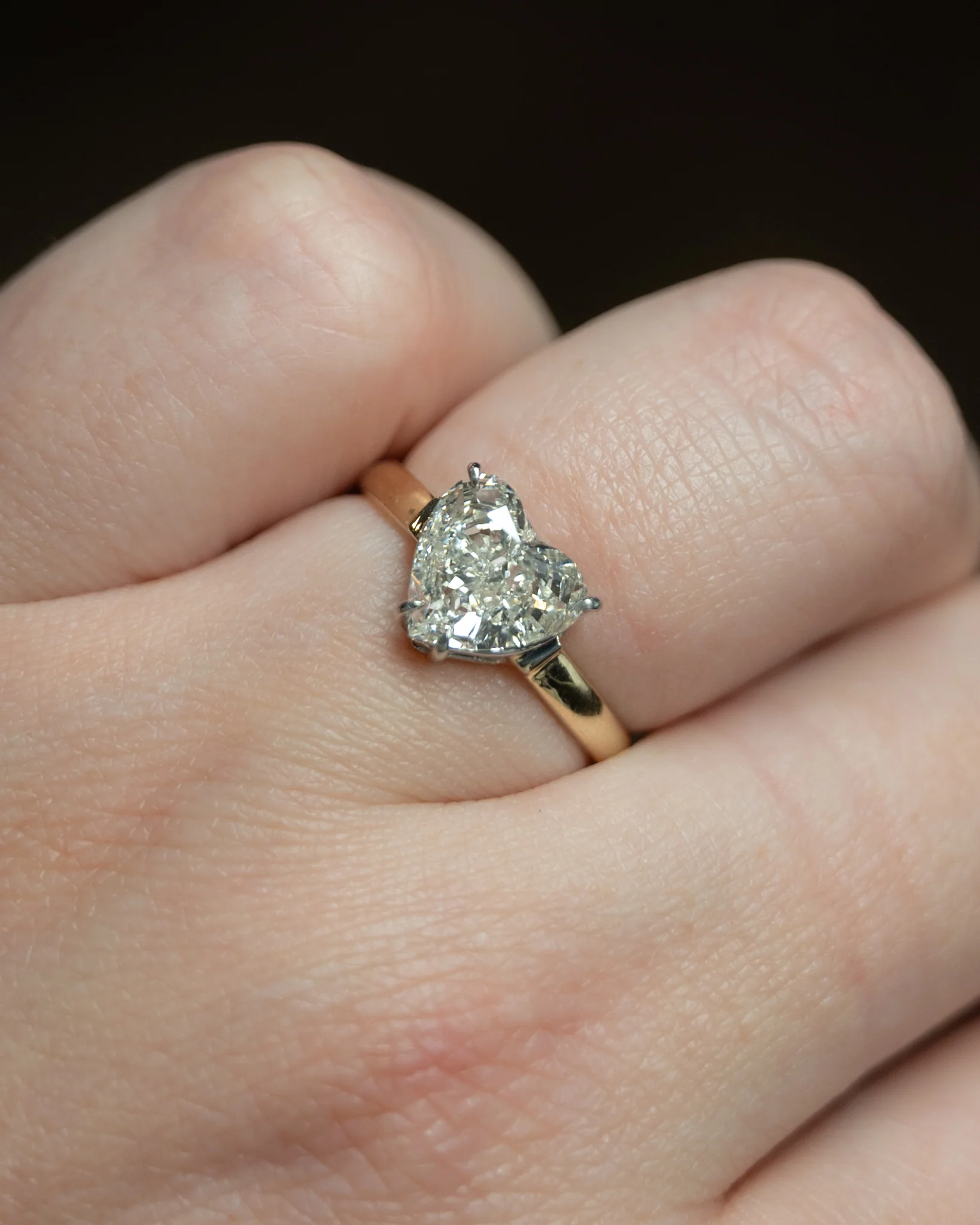 2.01 Heart Shaped Diamond Engagement Ring in 14k - Image 7