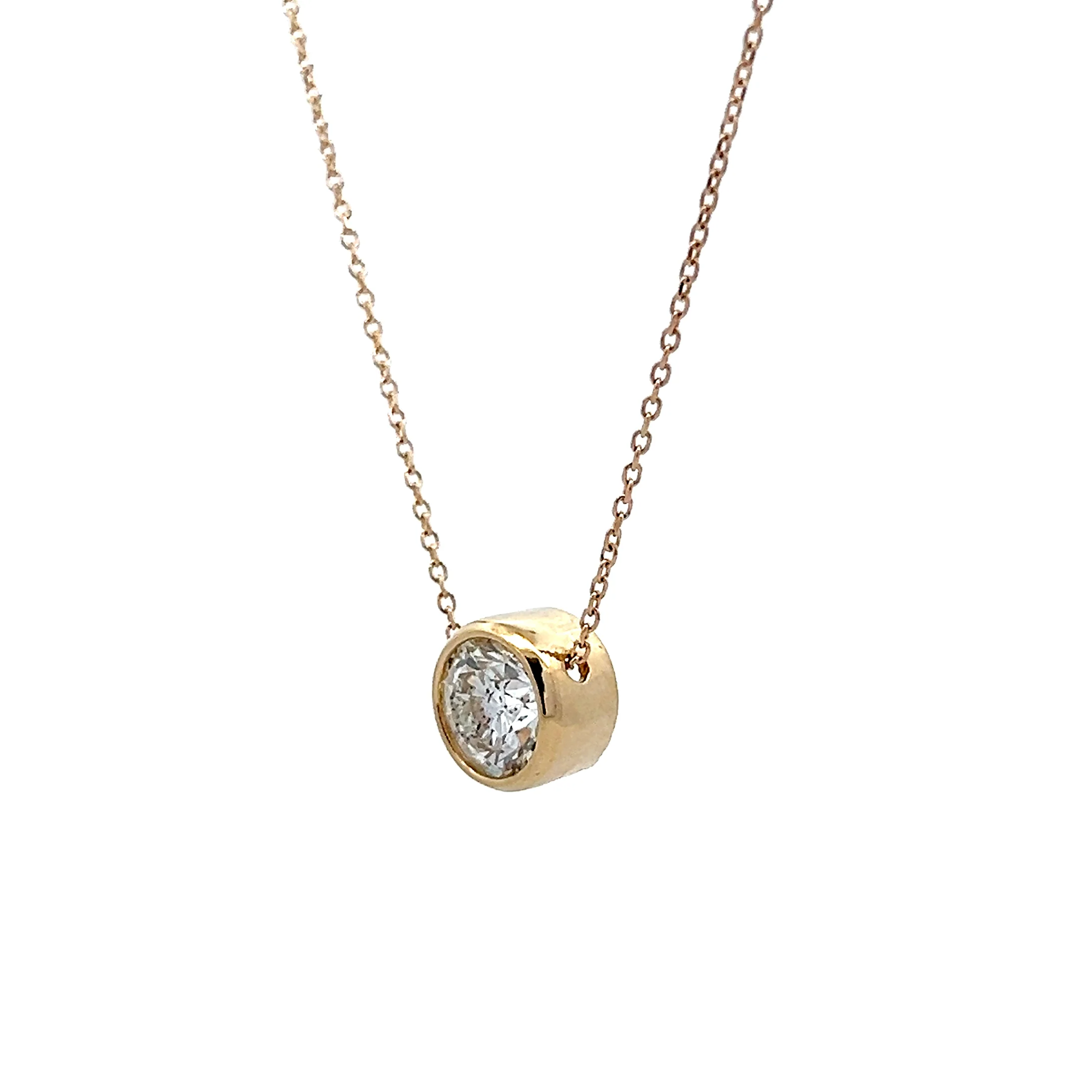2.01 Round Brilliant Diamond Solitaire Pendant 14k - Image 2