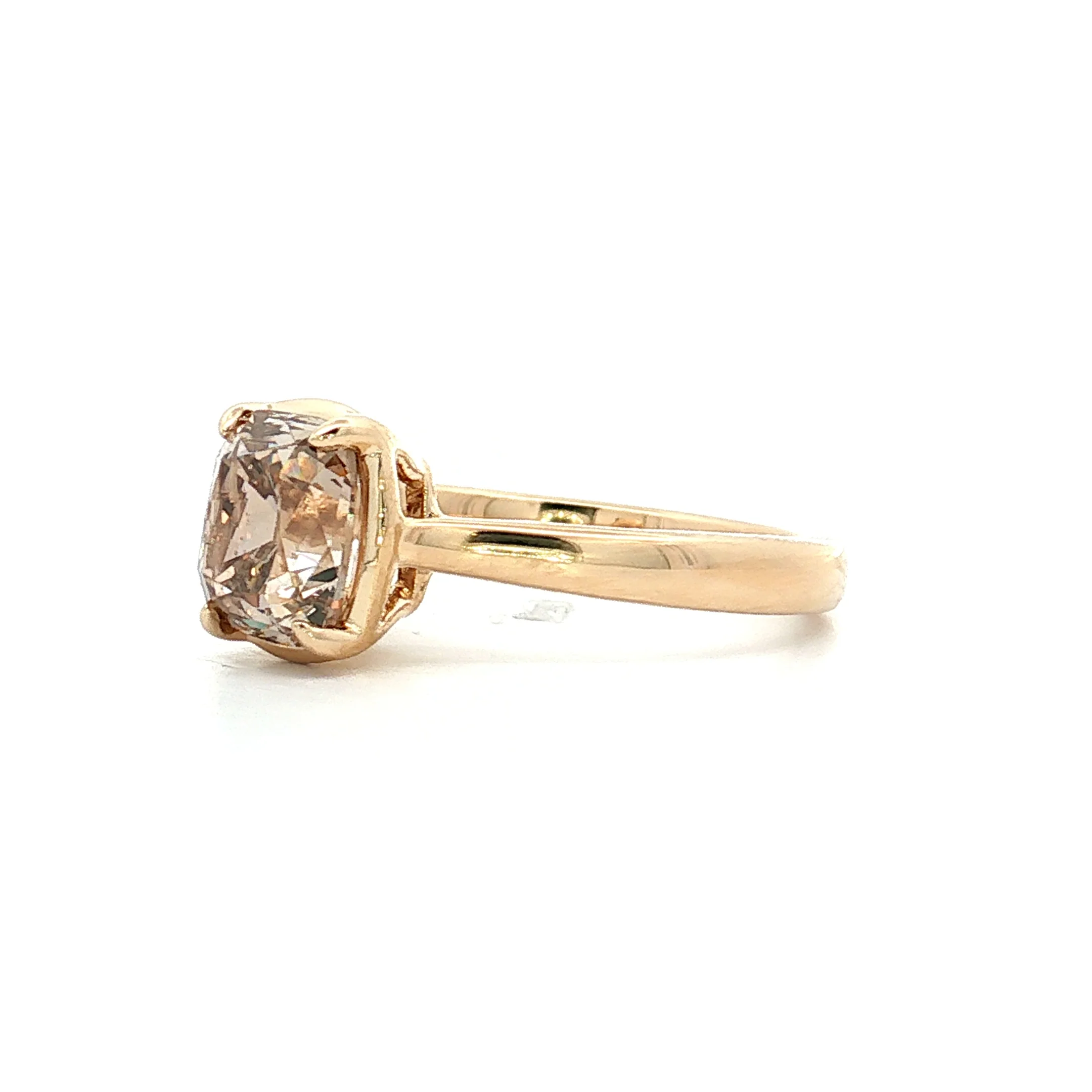 2.03 Fancy Brown Diamond Solitaire Engagement Ring 14k - Image 2