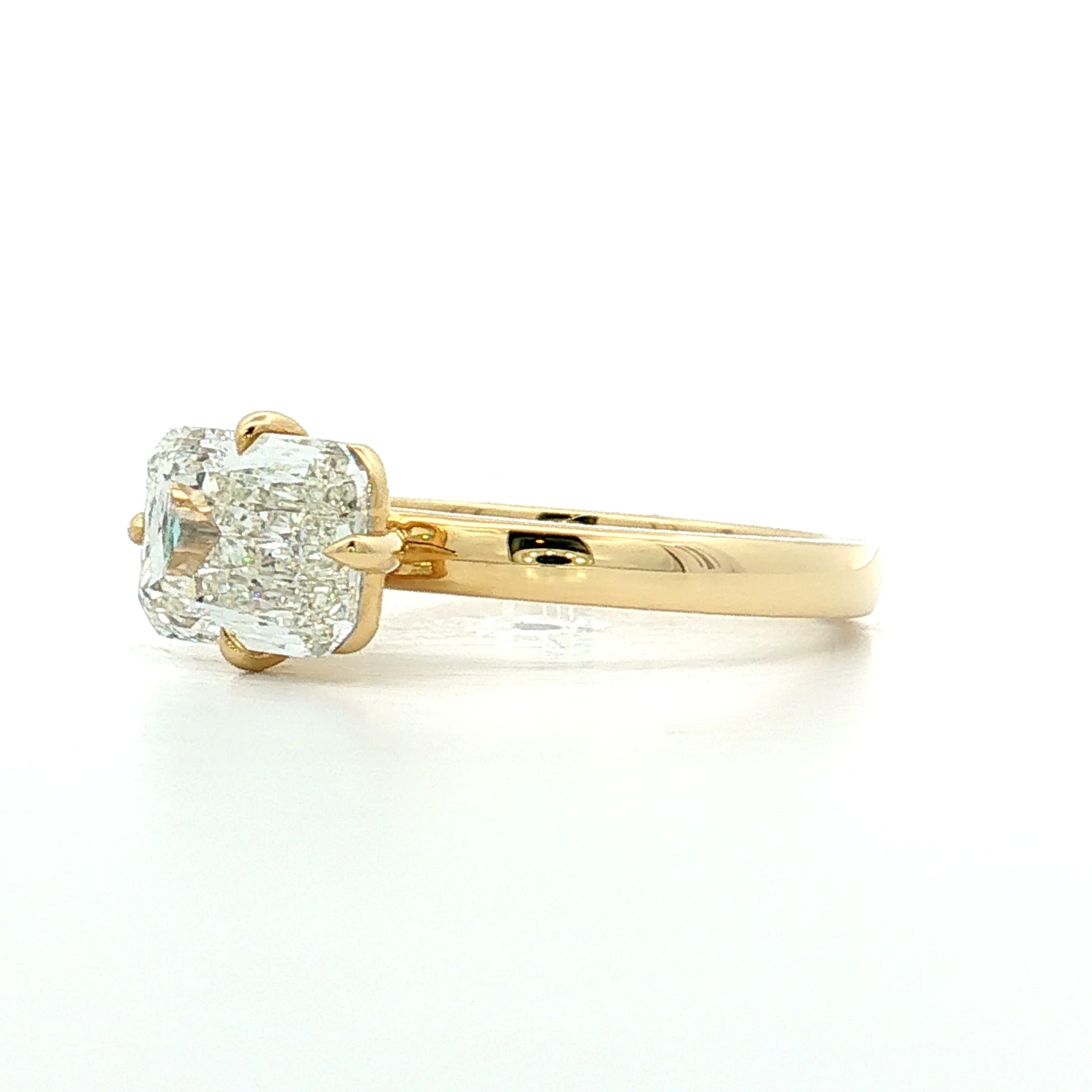 2.03 GIA Criss Cut Diamond Engagement Ring 18k - Image 2