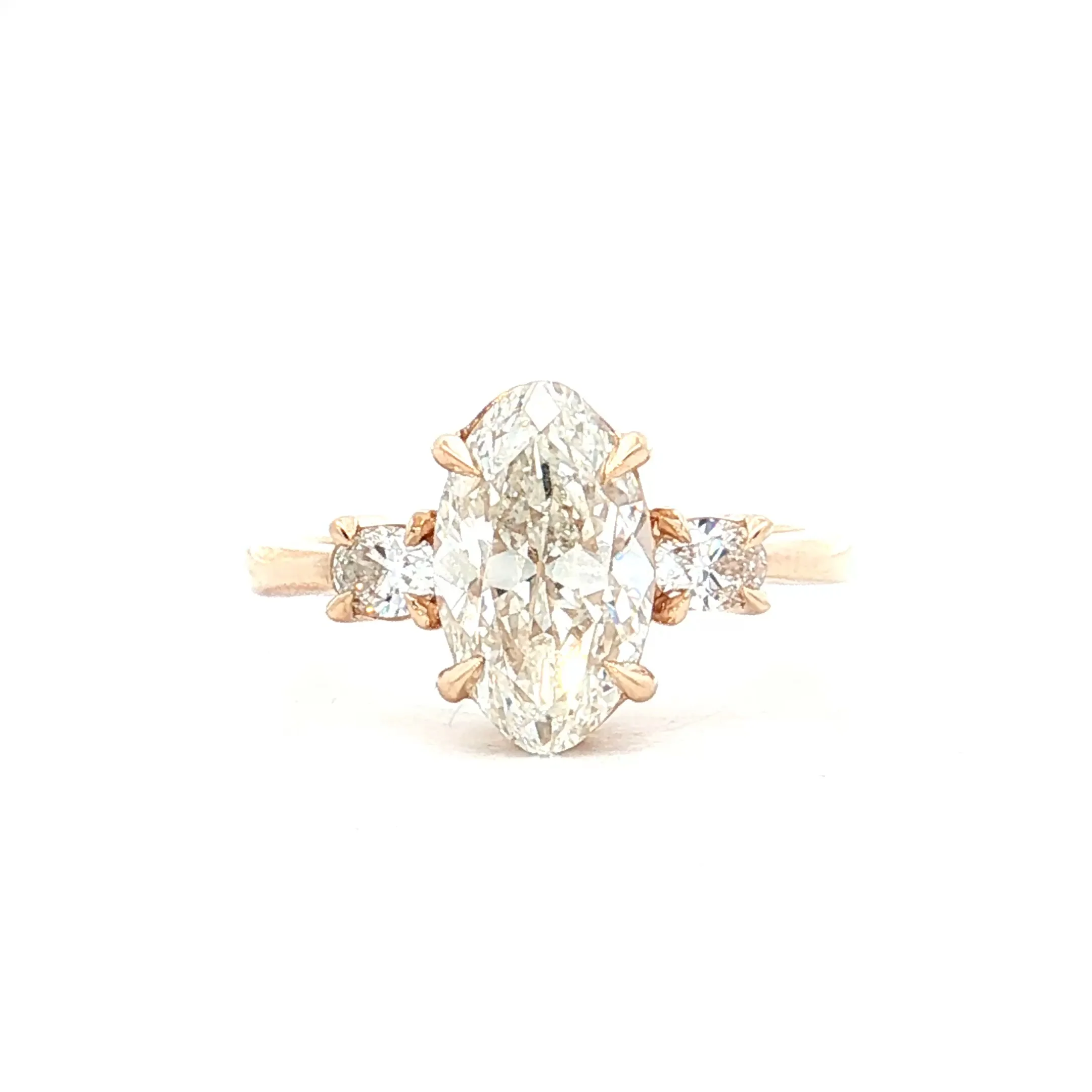 2.03 Moval Diamond Engagement Ring 14k