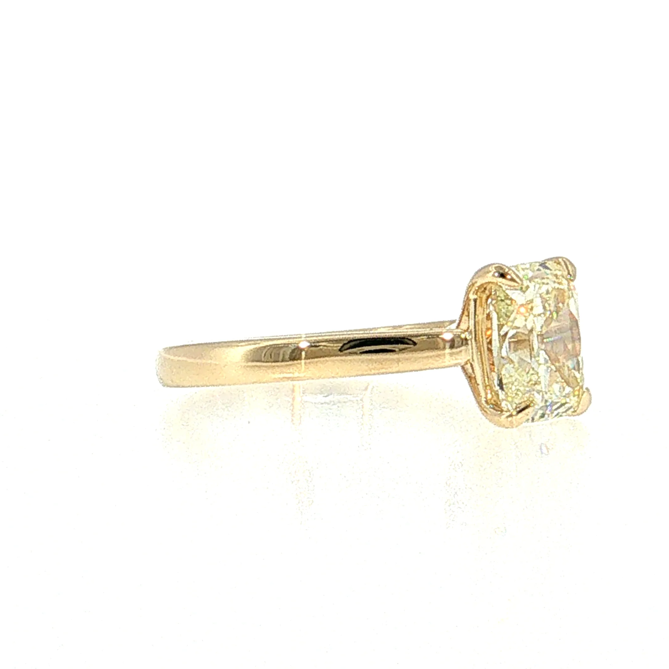 2.03 Old Mine Cushion Diamond Solitaire Ring 14k - Image 3