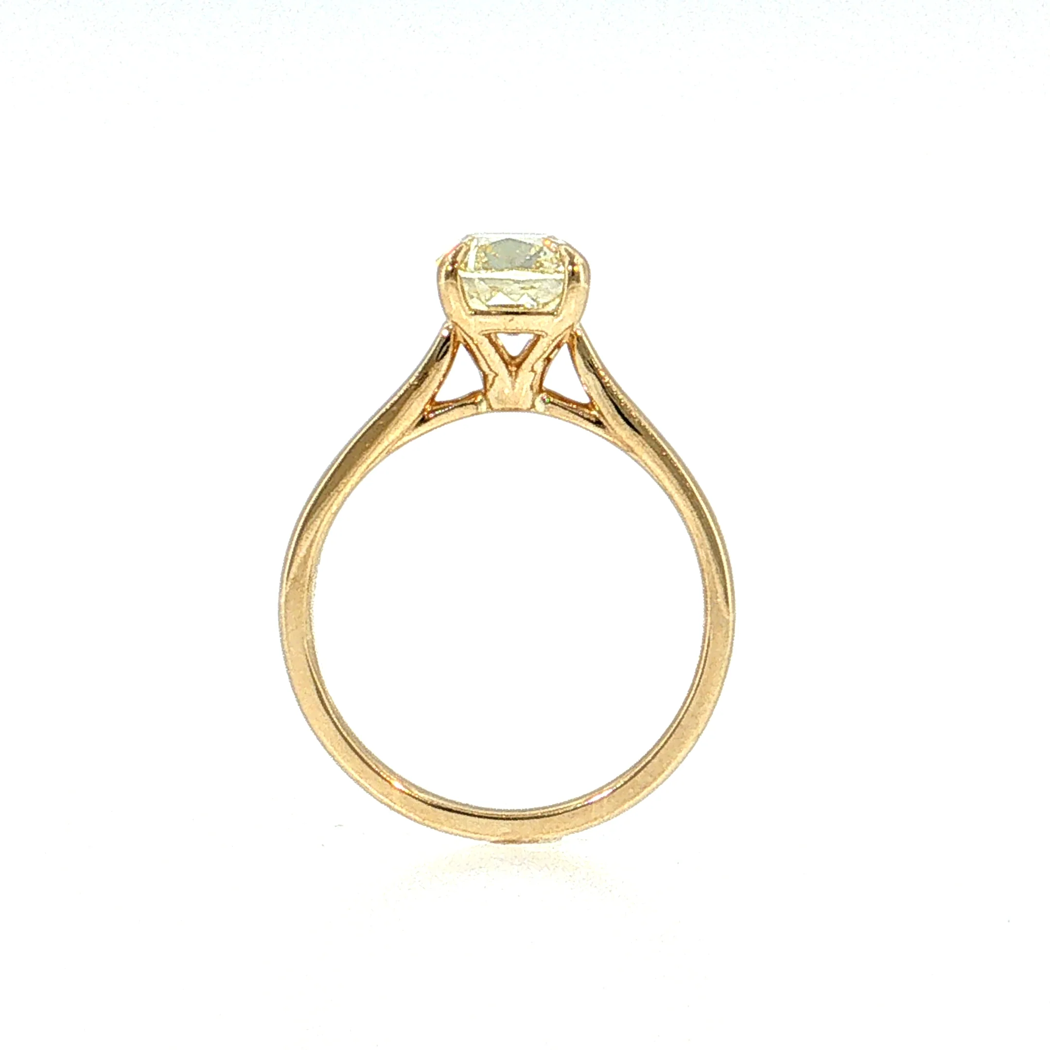 2.03 Old Mine Cushion Diamond Solitaire Ring 14k - Image 4
