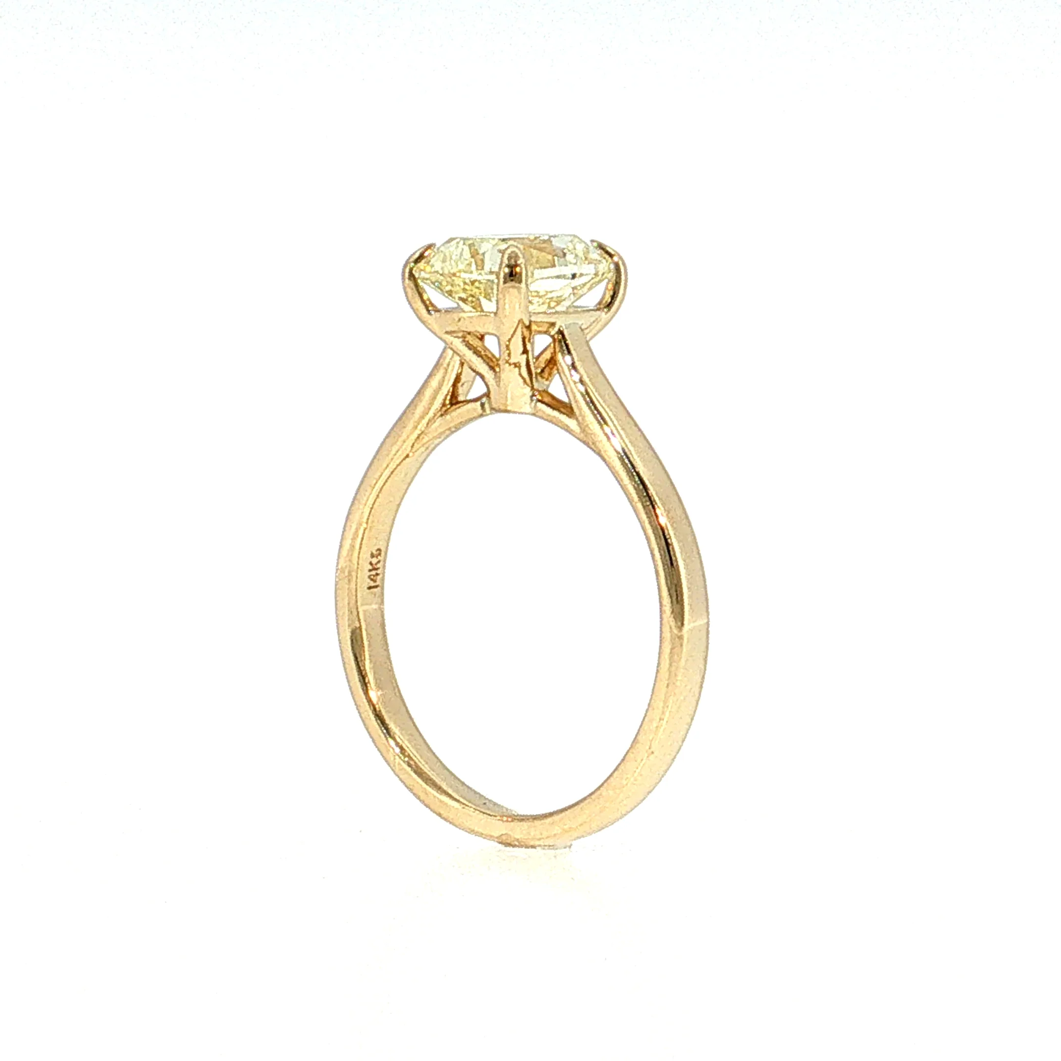 2.03 Old Mine Cushion Diamond Solitaire Ring 14k - Image 5