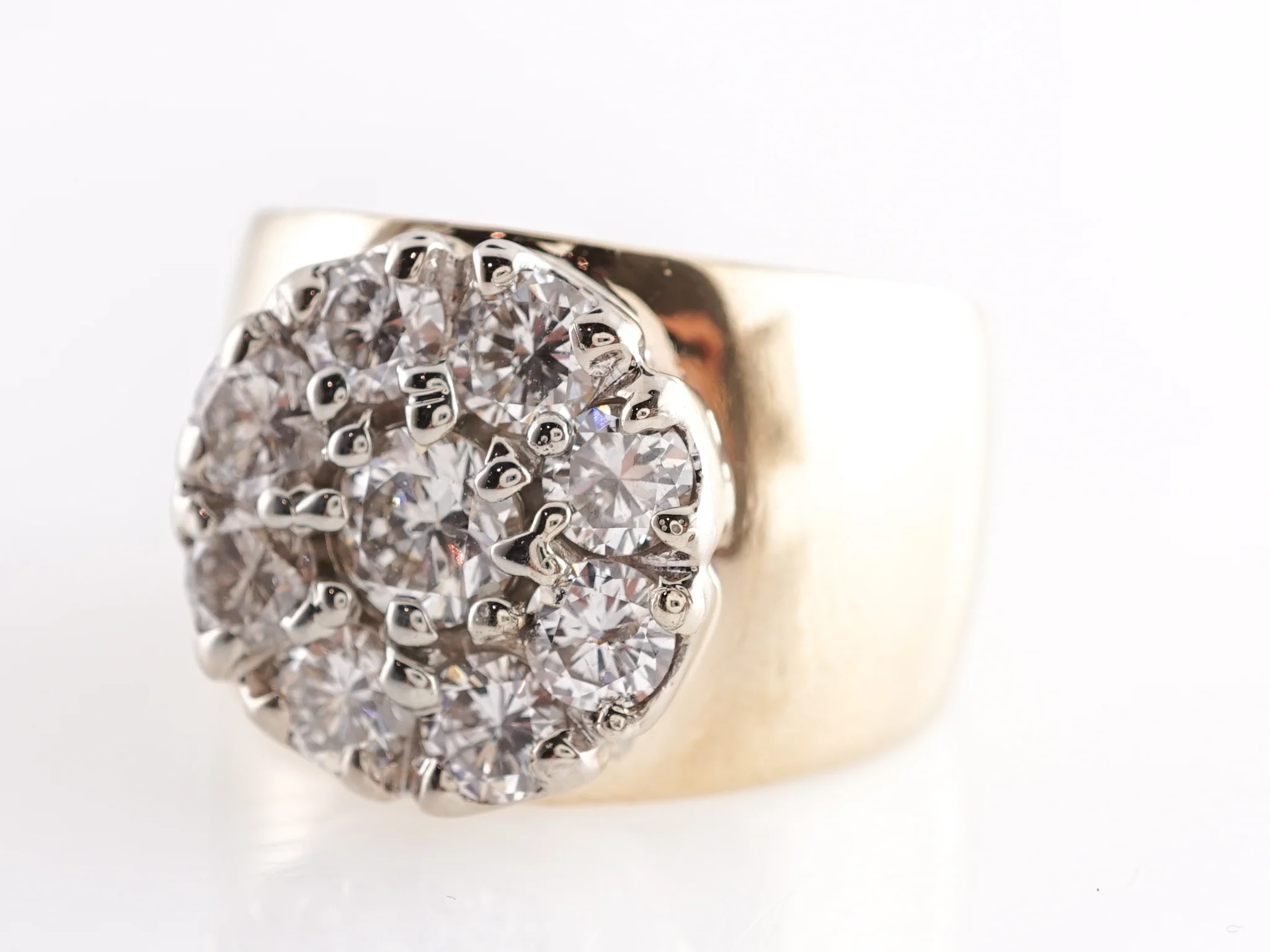 2.04 Diamond Cocktail Ring 14k Yellow Gold - Image 5