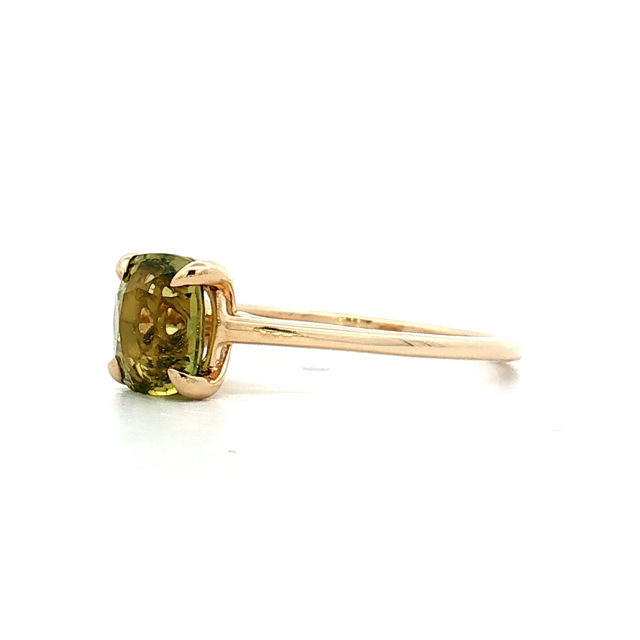 2.07 Green Sapphire Solitaire Engagement Ring 14k - Image 2