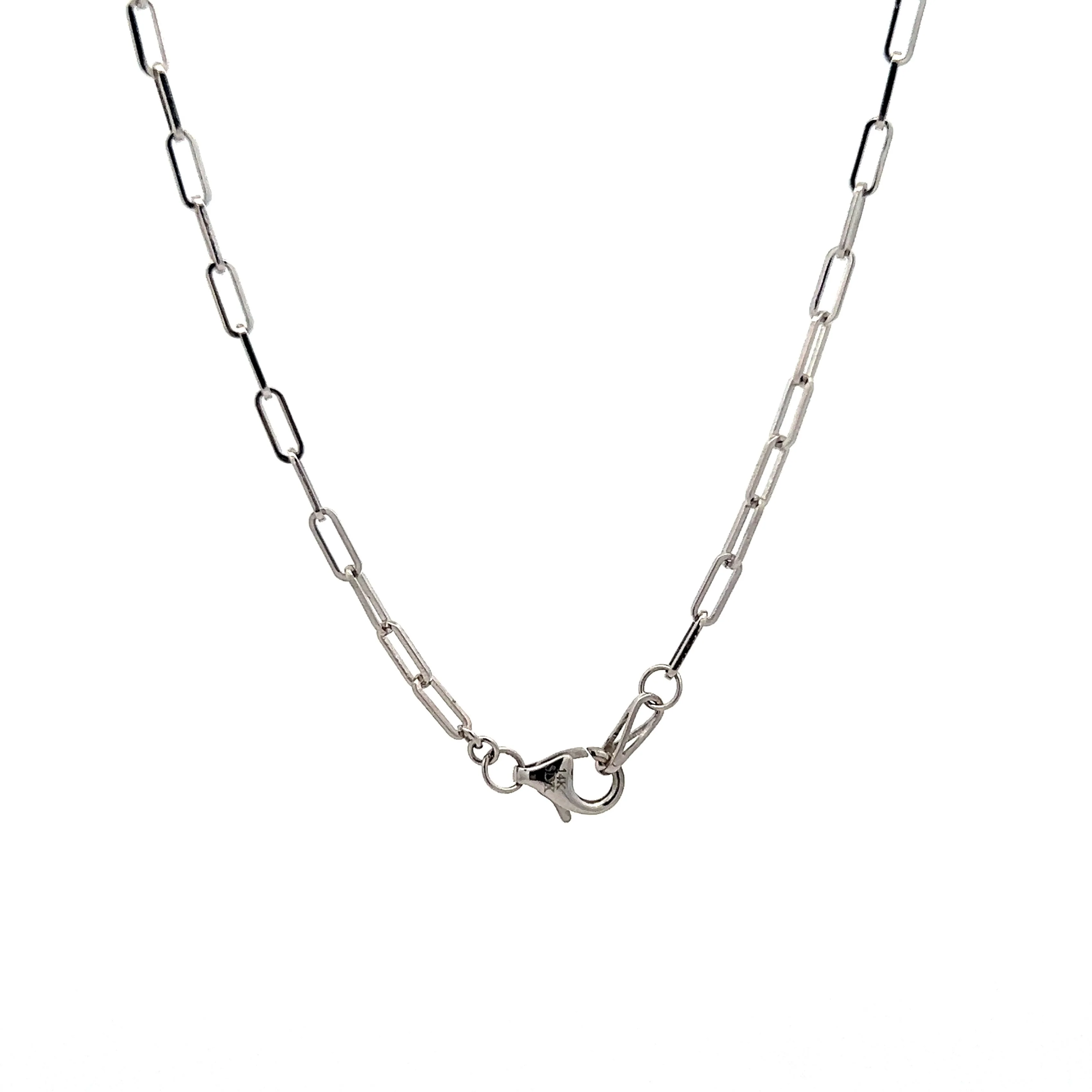 2.10 Diamond Paperclip Chain Necklace in 14k - Image 4
