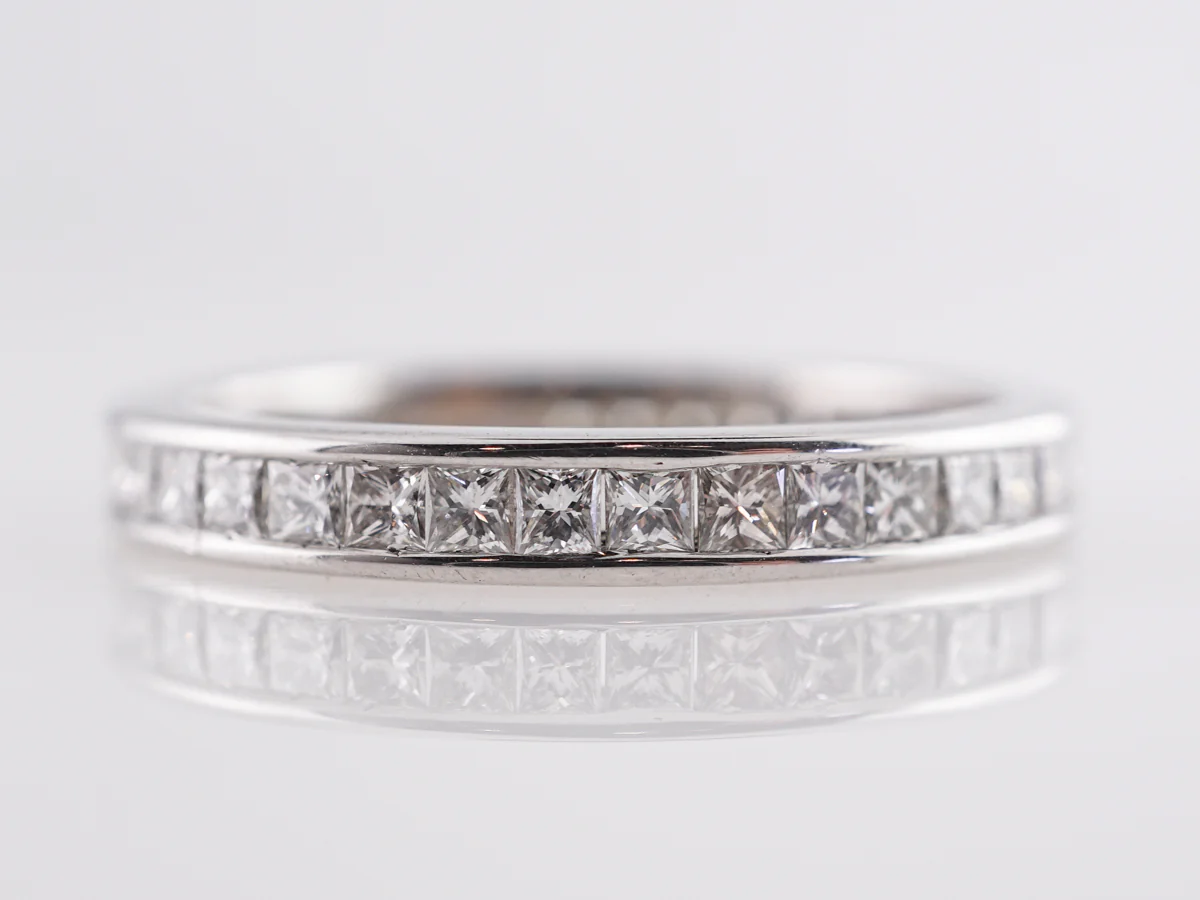 2.10 Princess Cut Diamond Eternity Band in 18k White Gold