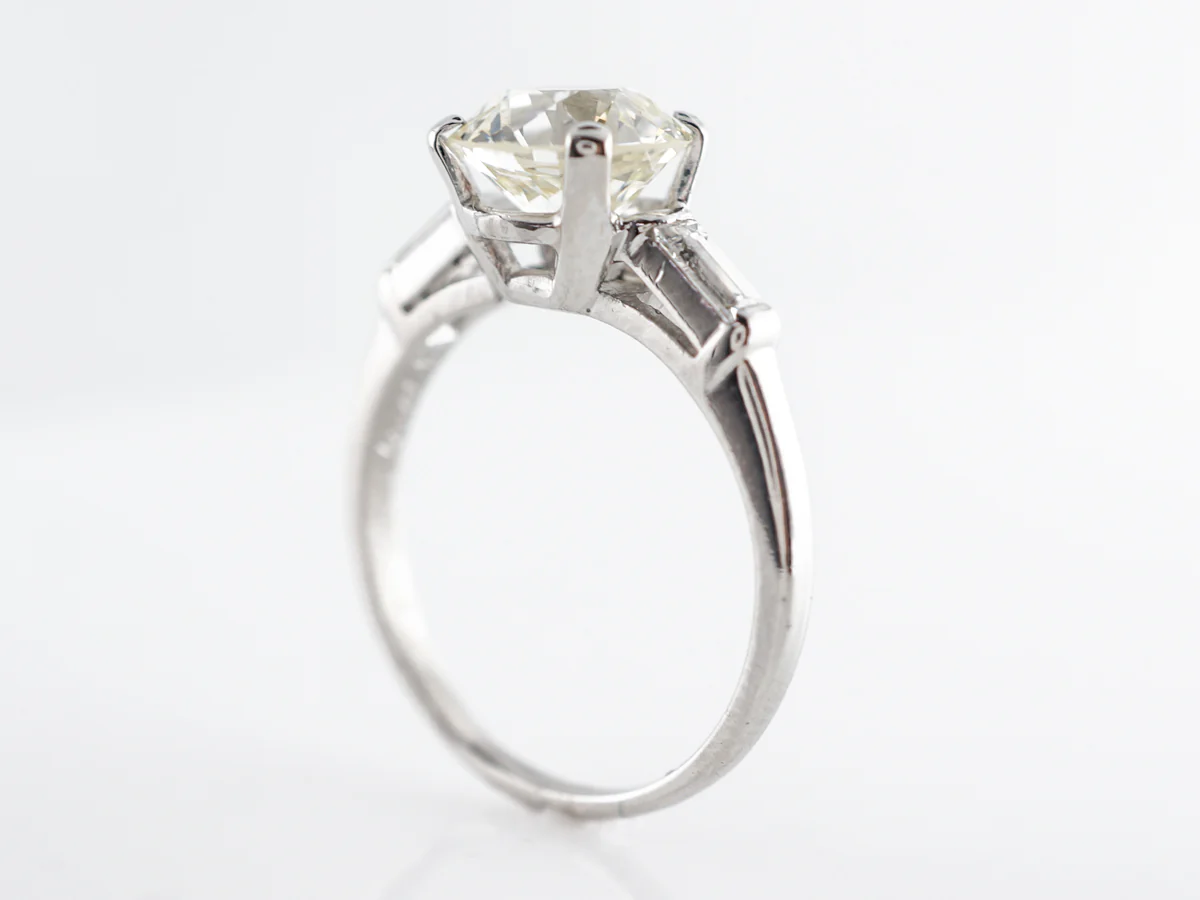 2.11 Old European Cut Diamond Engagement Ring in Platinum - Image 5