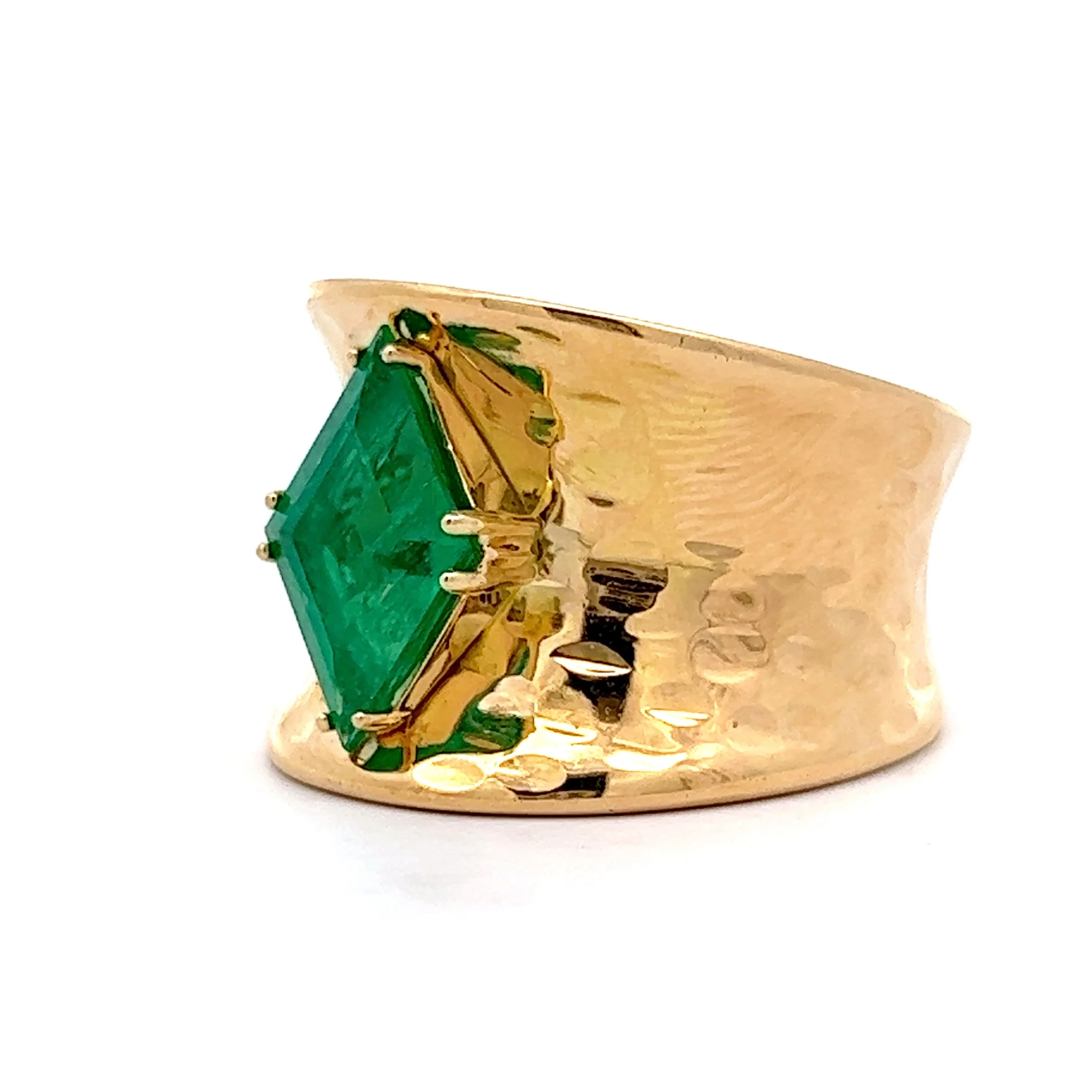 2.12 Emerald Statement Ring in 18K Yellow Gold - Image 2