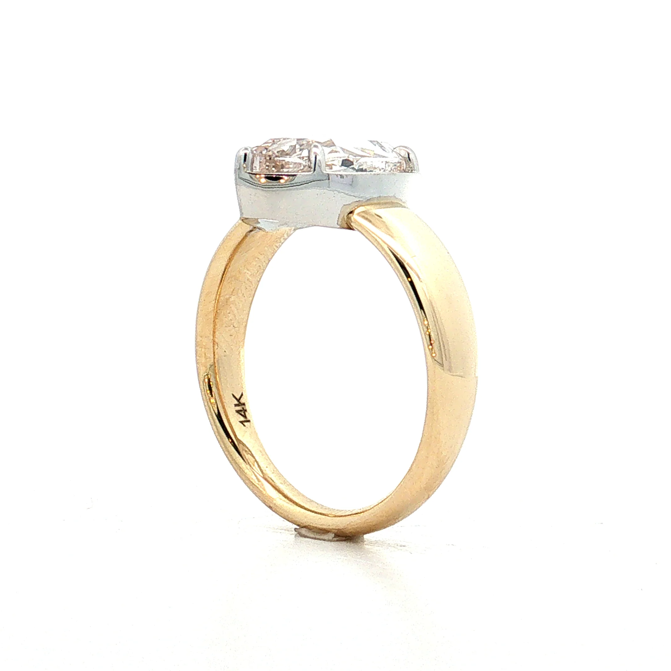 2.13 Marquise Rose Cut Diamond Ring 14k - Image 5