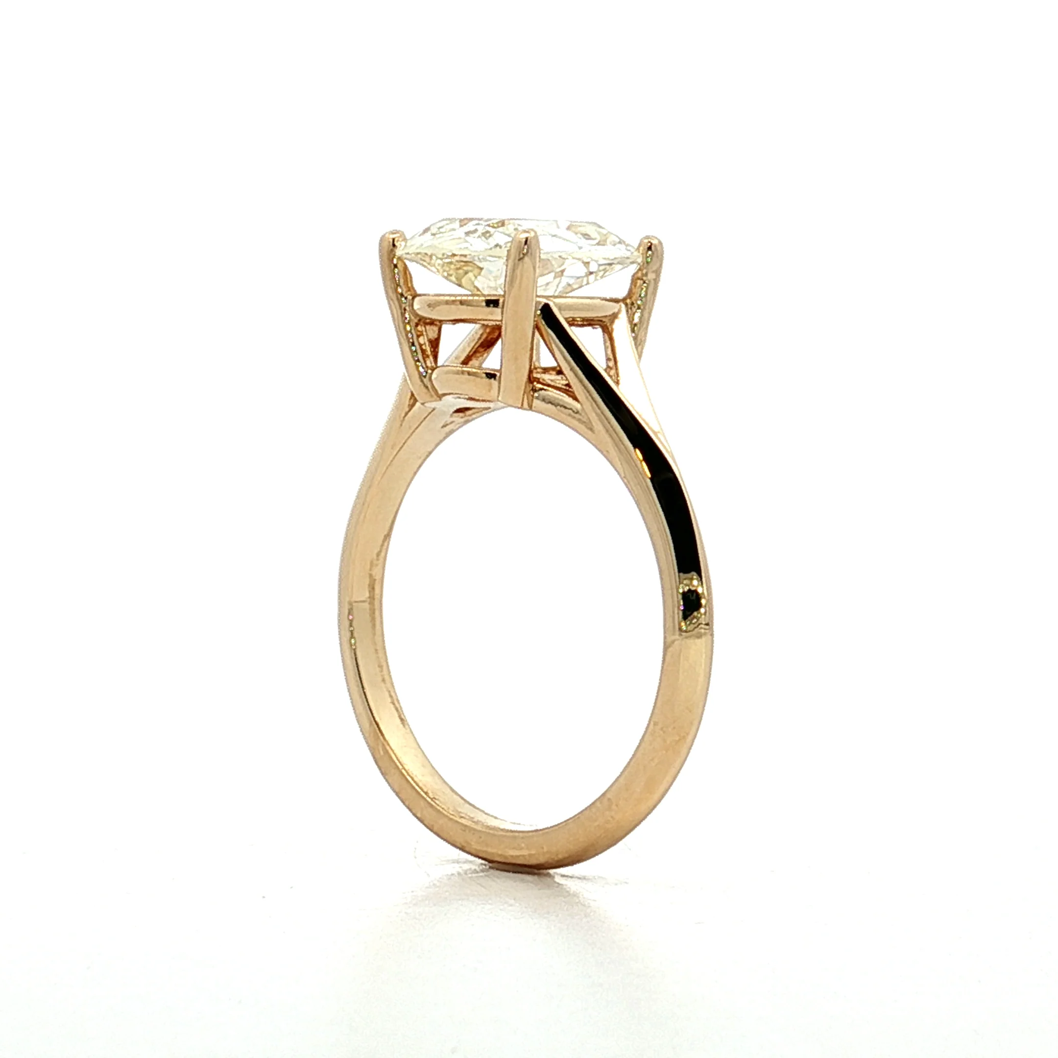 2.14 Antique Old Mine Cushion Diamond Engagement Ring 14k - Image 5