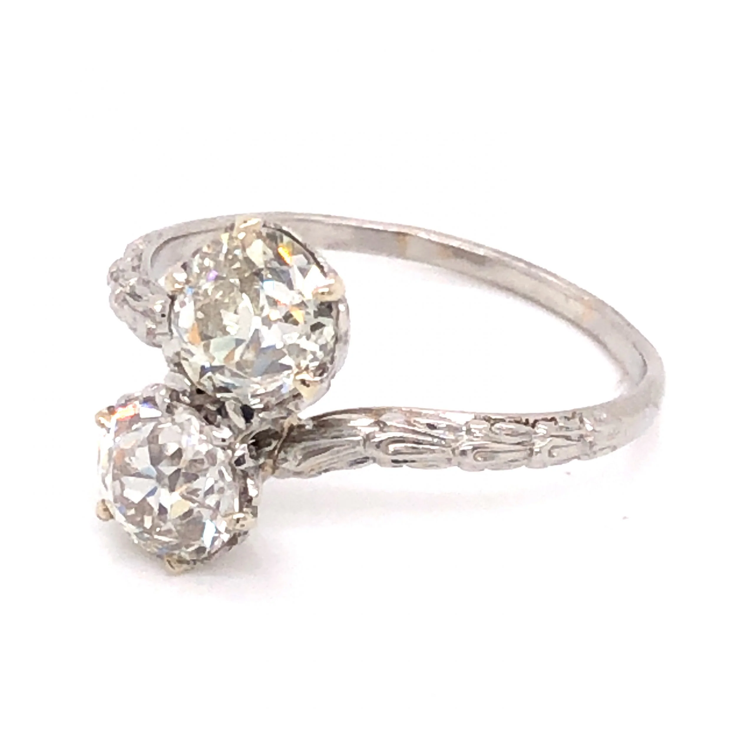 2.15 Art Deco Diamond Engagement Ring in Platinum - Image 2