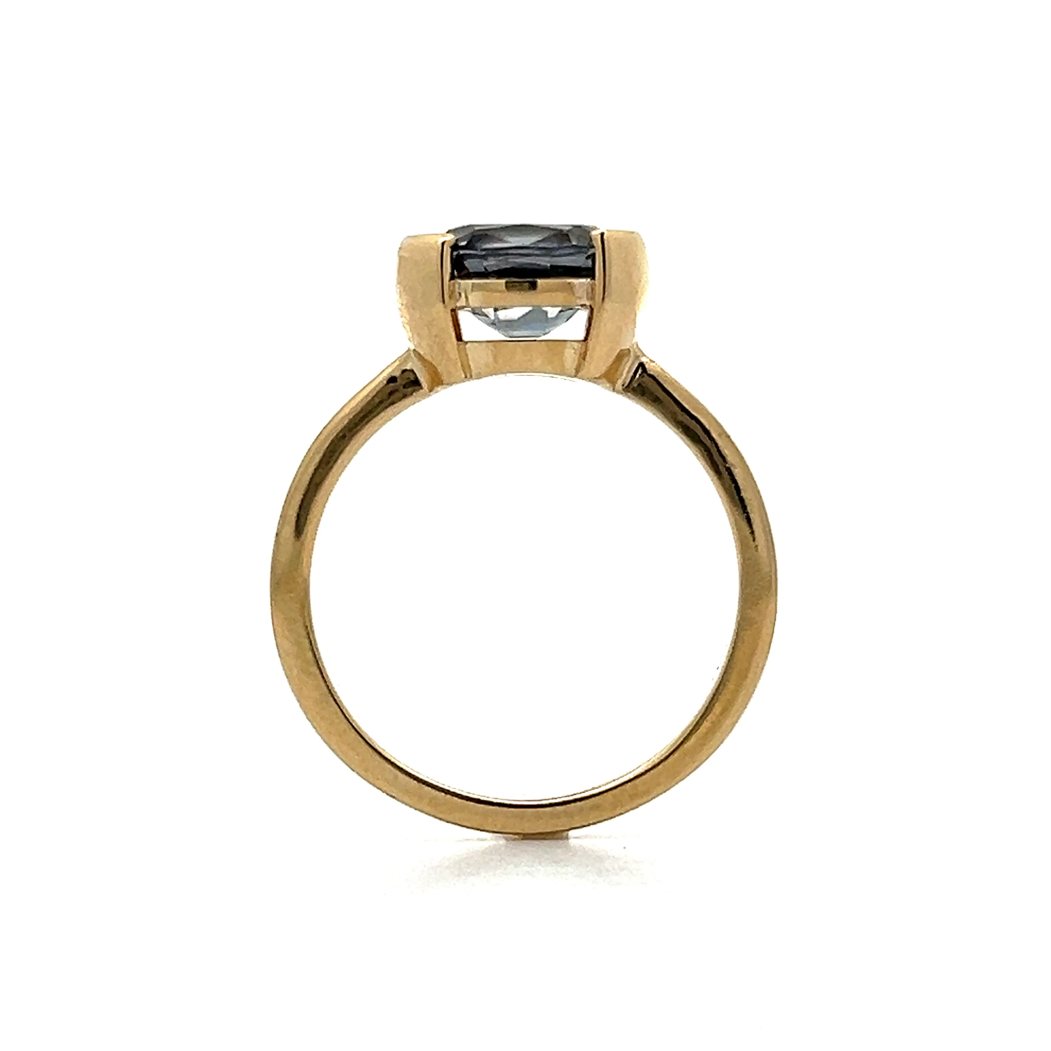 2.17 Oval Cut Purple Spinel Engagement Ring in 14k - Image 4