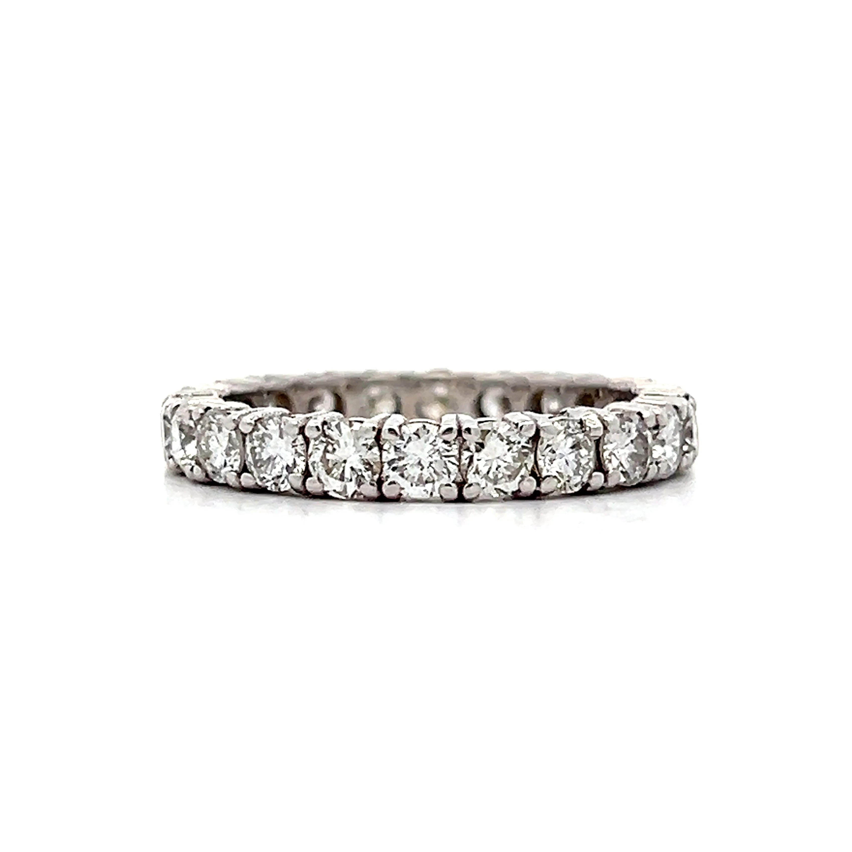 2.20 Round Brilliant Diamond Eternity Band in 18k White Gold - Image 3