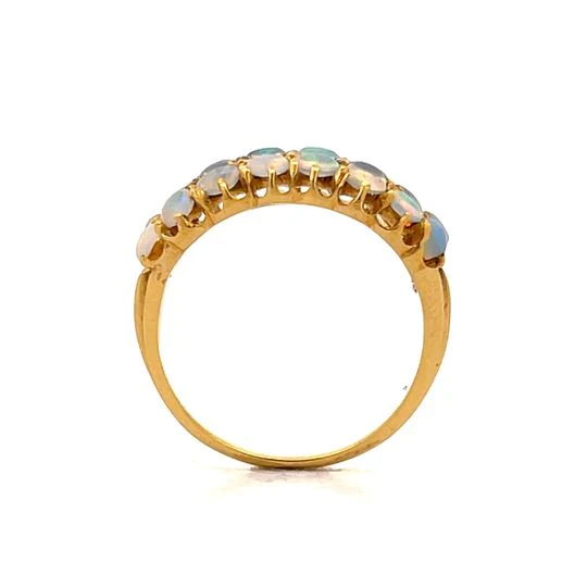 2.20 Victorian Opal Cocktail Ring in 18k Yellow Gold - Image 4
