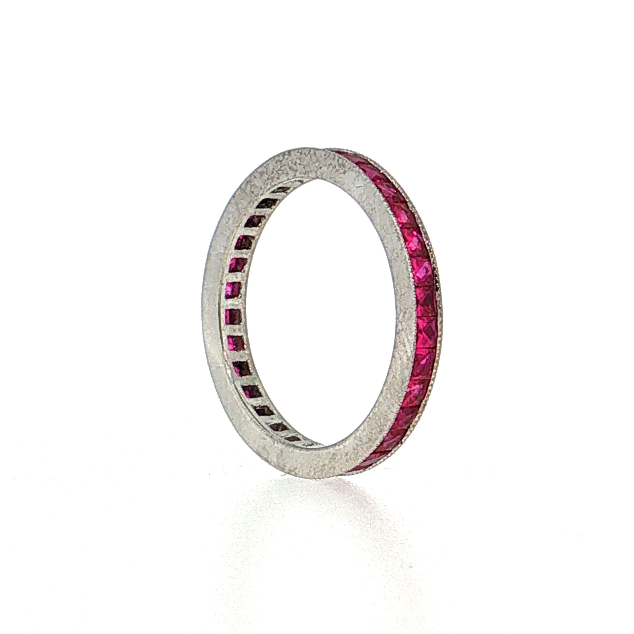 2.24 French Ruby Eternity Band Platinum - Image 5