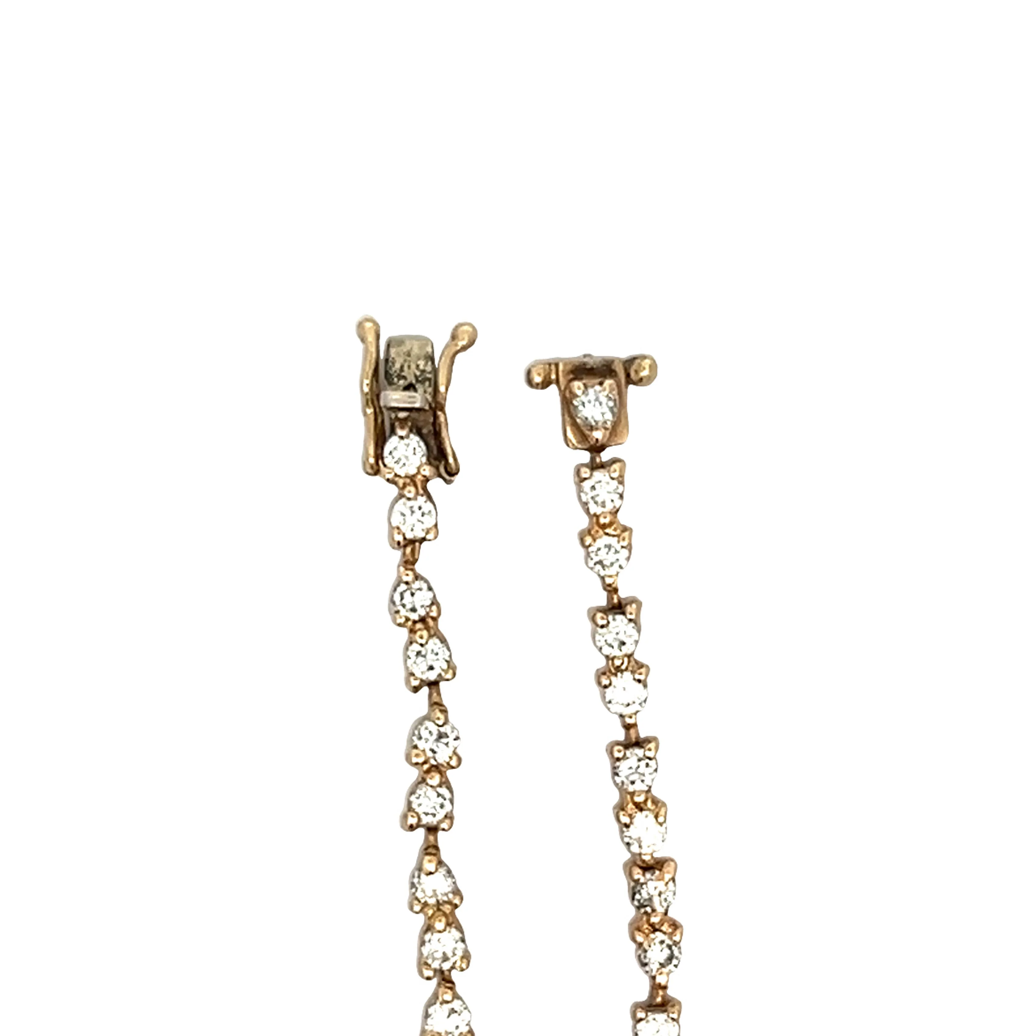 2.30 Diamond Tennis Bracelet in 14k Yellow Gold - Image 4
