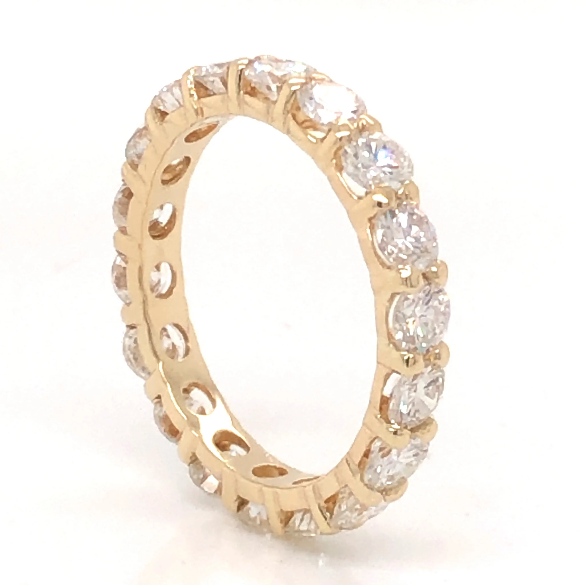 2.34 Diamond Eternity Wedding Band in 14k Yellow Gold - Image 4