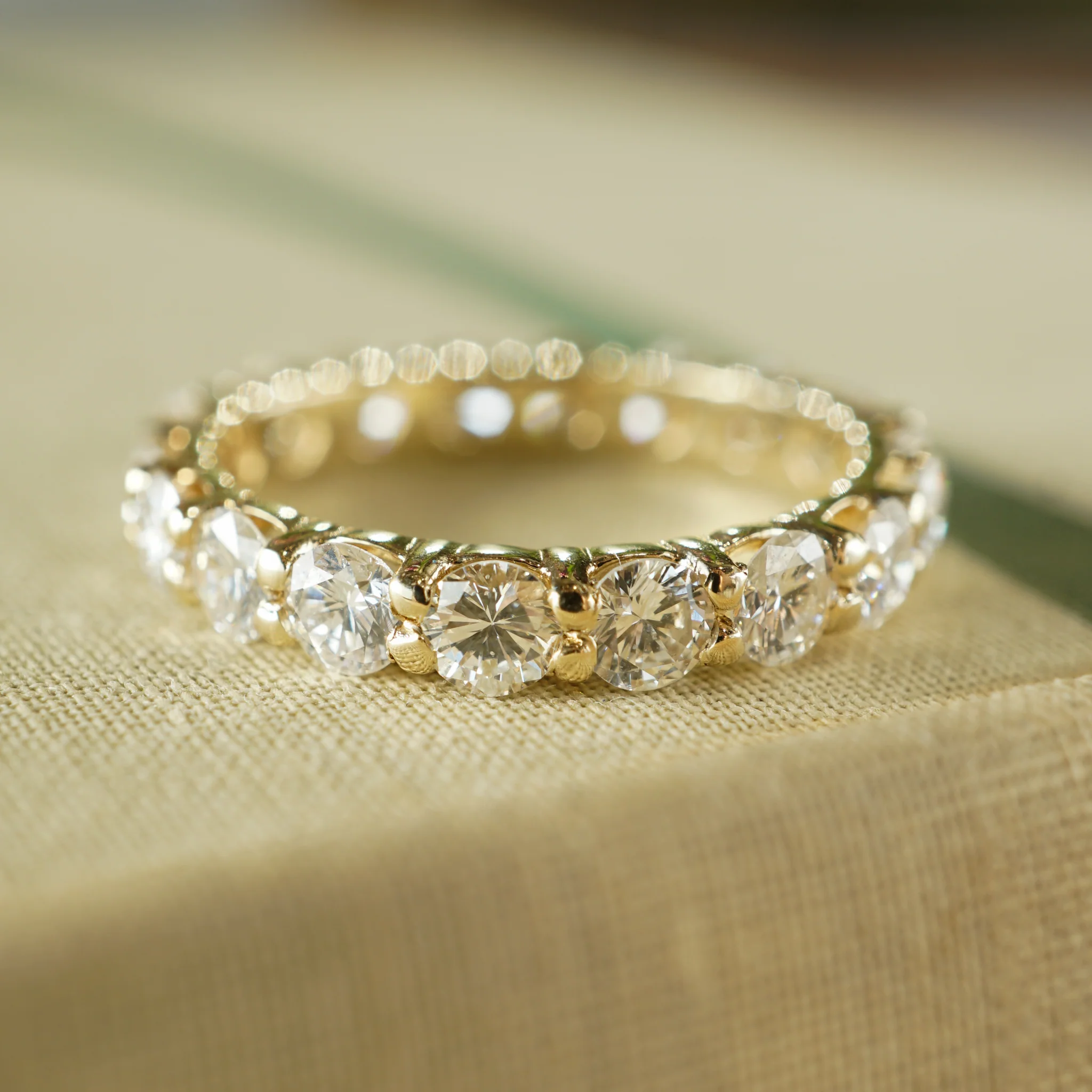 2.34 Diamond Eternity Wedding Band in 14k Yellow Gold - Image 5