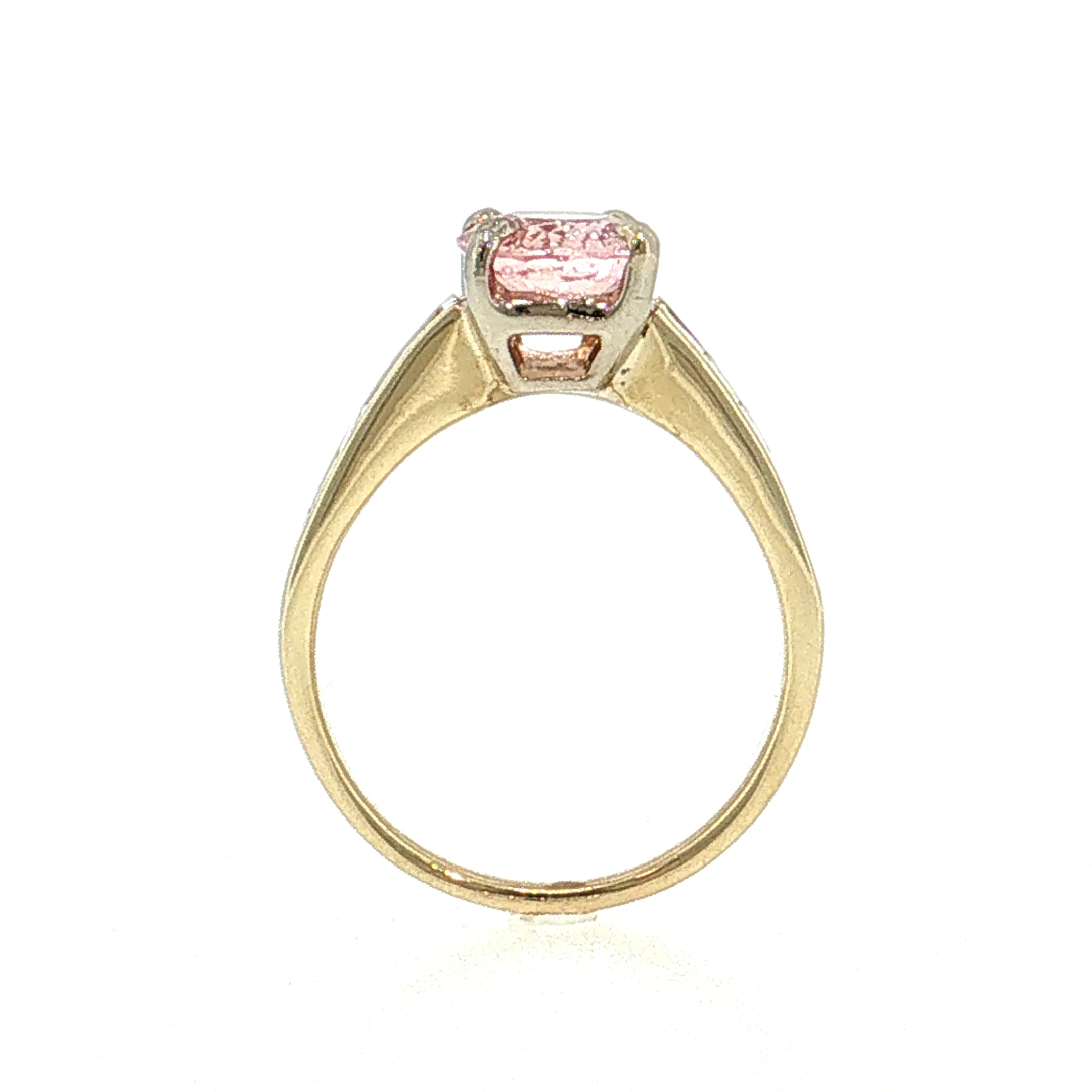 2.34 Padparadscha Sapphire Engagement Ring 14k - Image 4